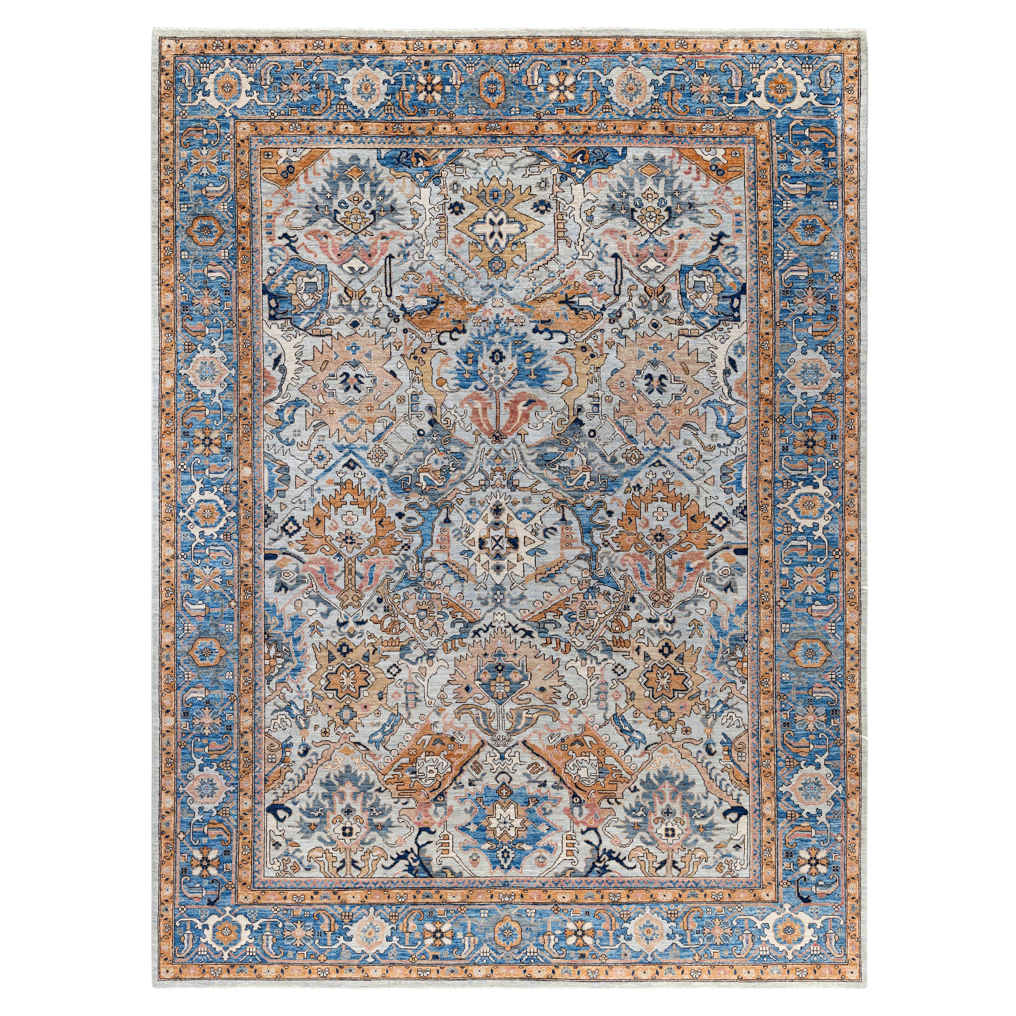 Serapi One-of-a-Kind Wool Gray Area Rug 8' 11" x 11' 10"