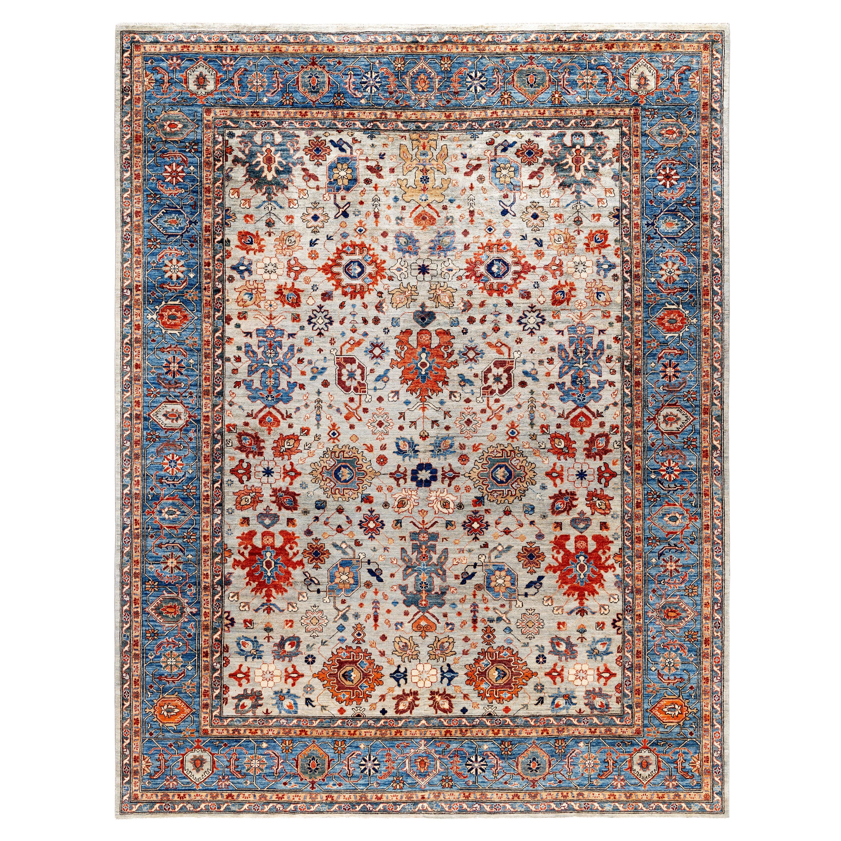Serapi One-of-a-Kind Wool Gray Area Rug 8' 11" x 11' 9"