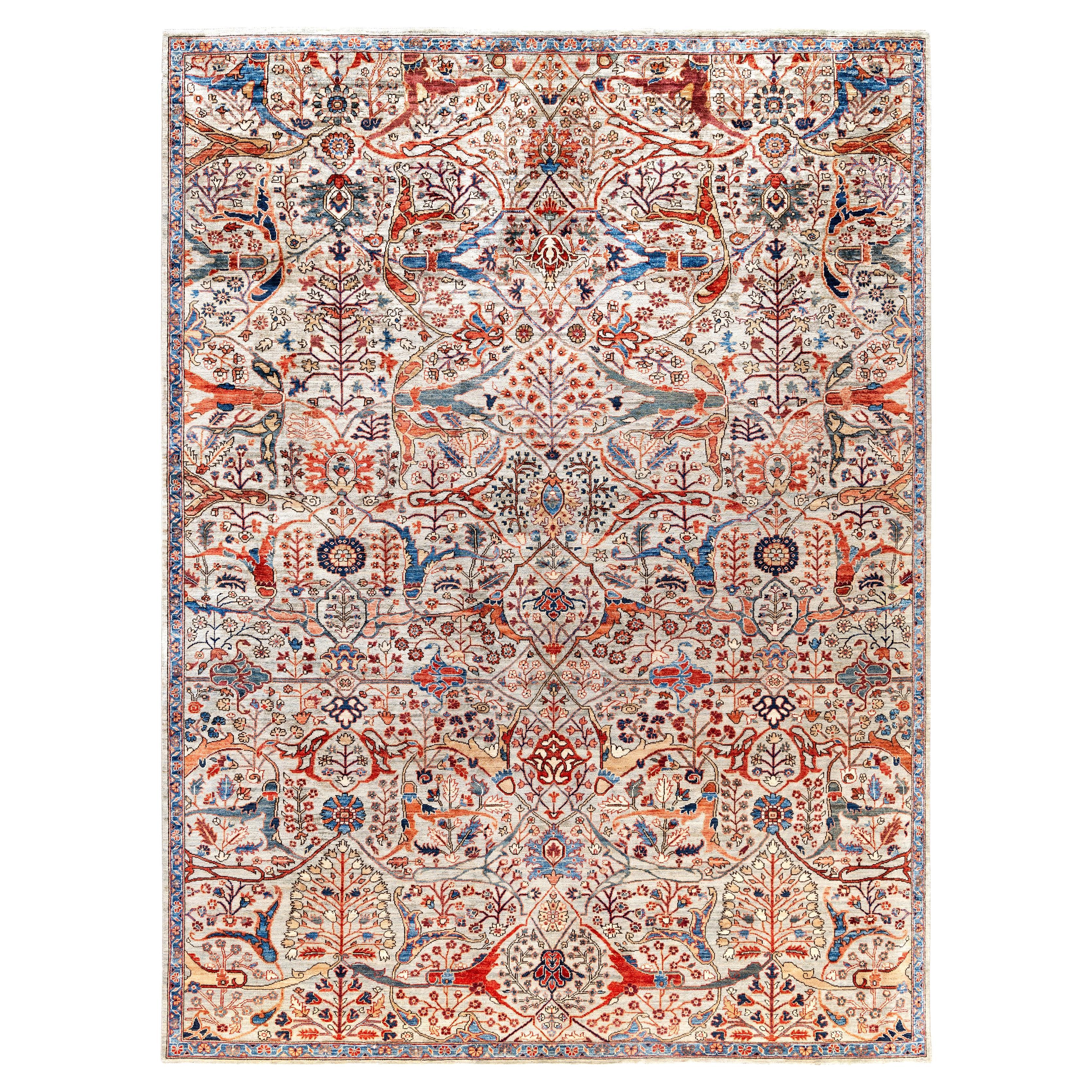 Serapi One-of-a-Kind Wool Gray Area Rug 8' 11" x 12' 0"