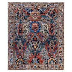 Serapi One-of-a-Kind Wool Gray Area Rug 8' 2" x 9' 10"