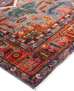 Tappeto Serapi One-of-a-Kind in lana grigio 8' 2" x 9' 9"