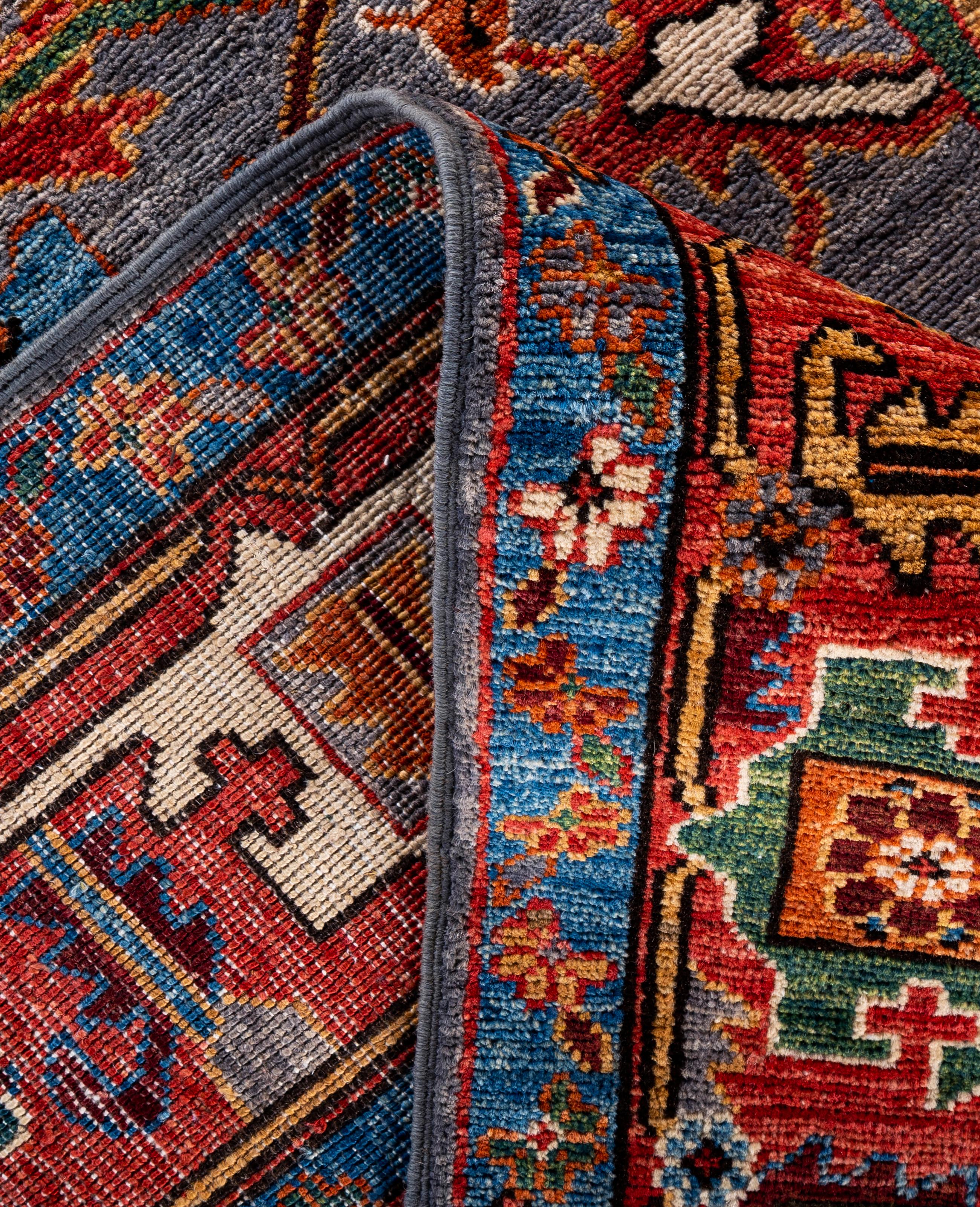 Contemporary Serapi One-of-a-Kind Wool Gray Area Rug 8' 2
