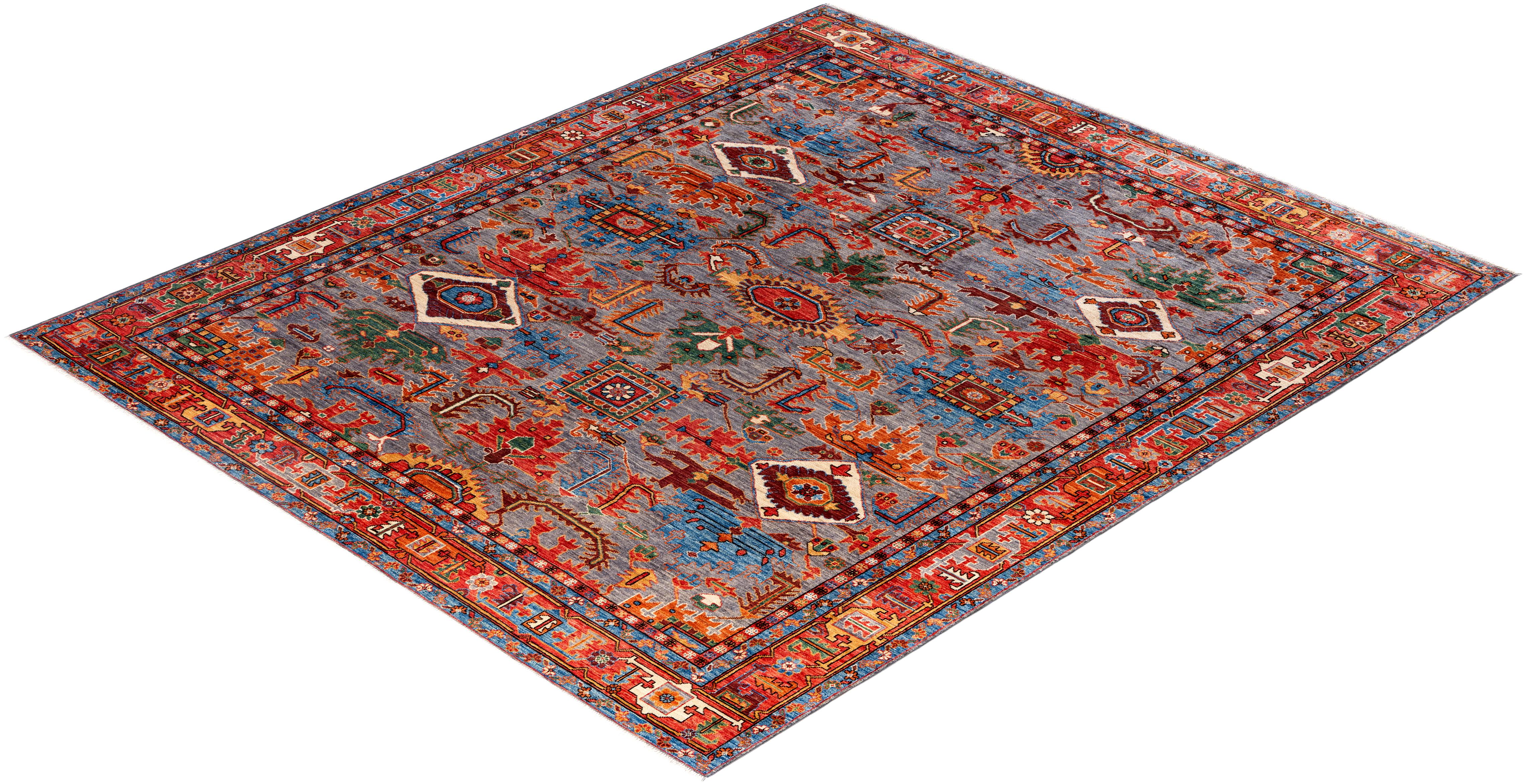 Serapi One-of-a-Kind Wool Gray Area Rug 8' 2