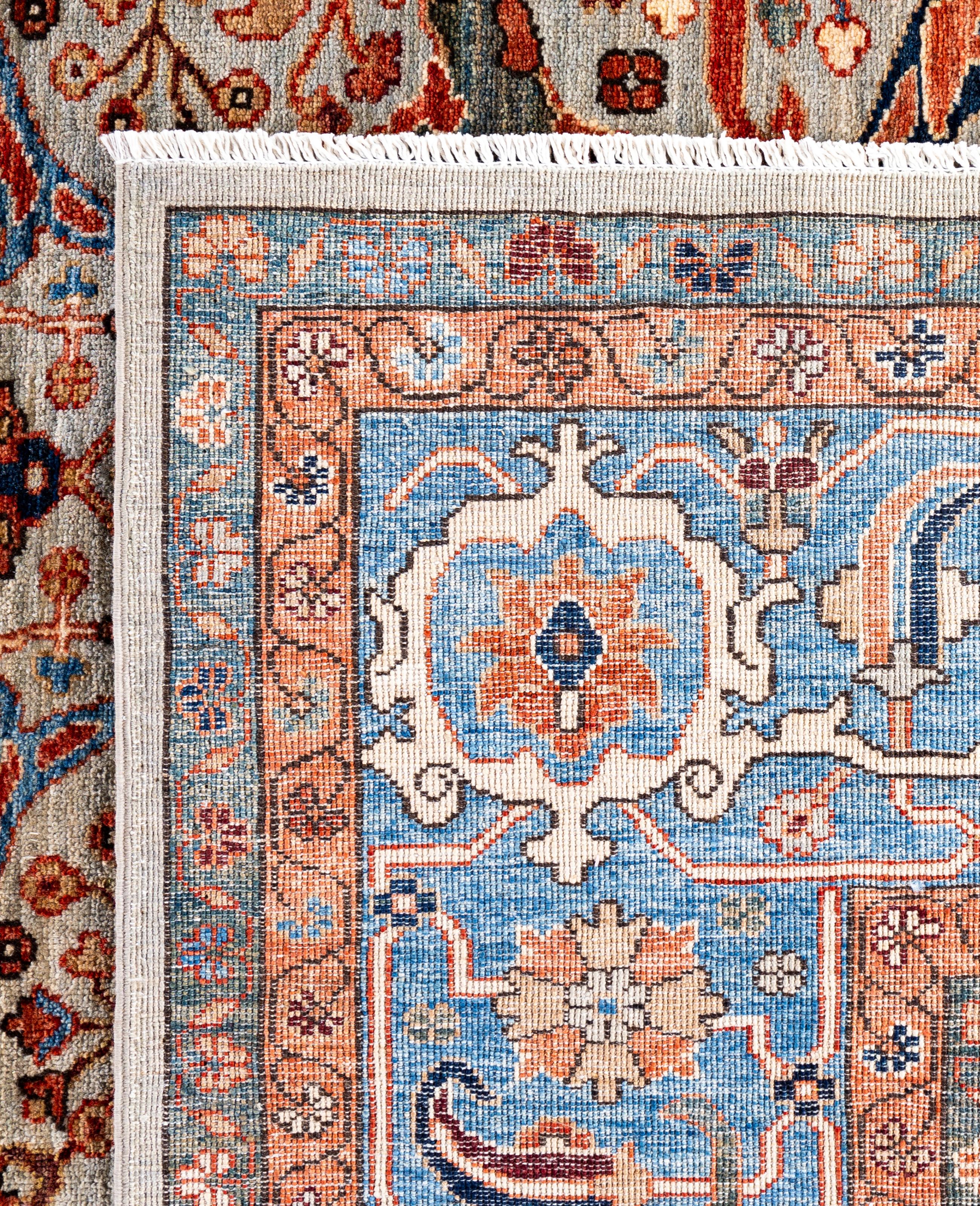 Serapi One-of-a-Kind Wool Gray Area Rug 9' 0