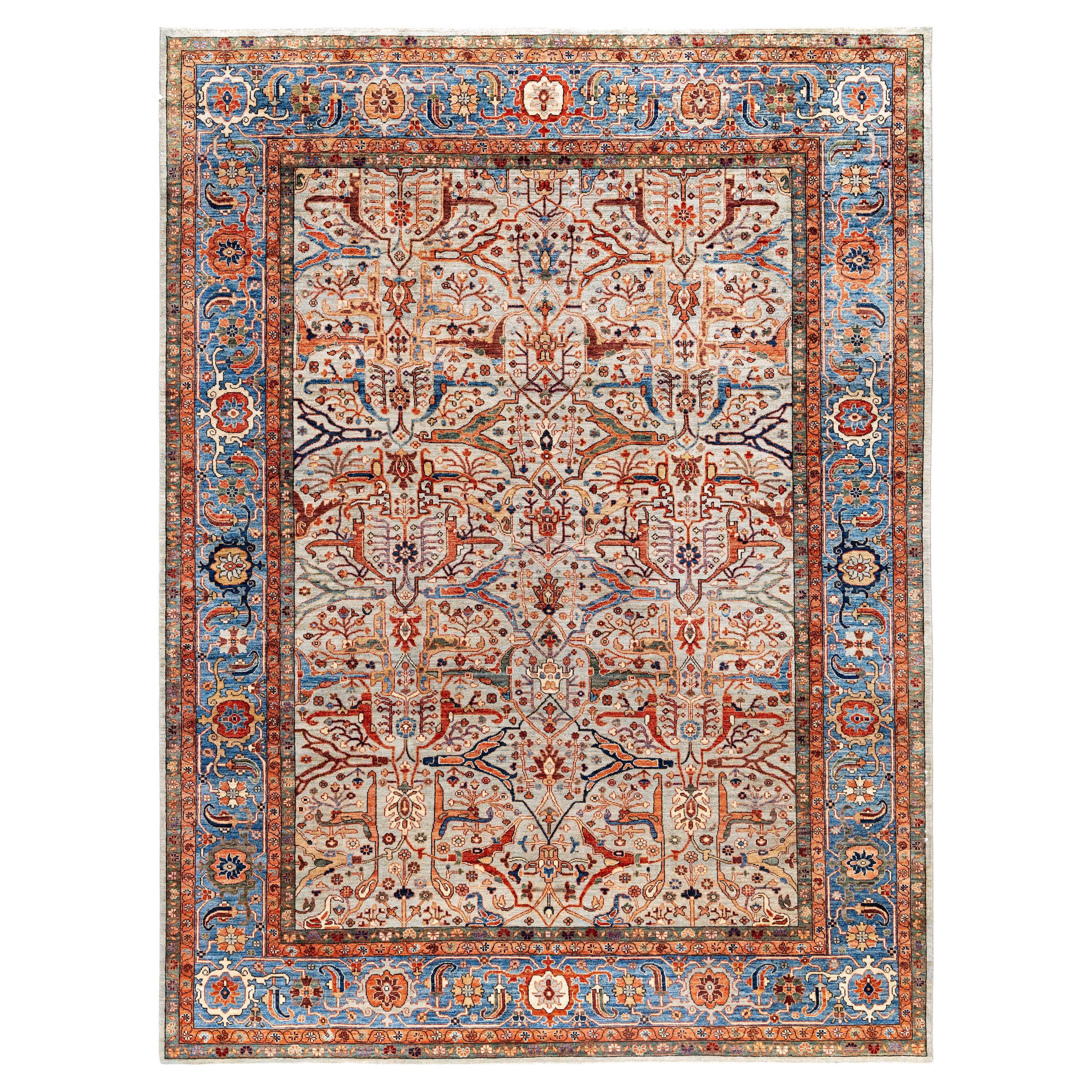 Serapi One-of-a-Kind Wool Gray Area Rug 9' 0" x 11' 10"