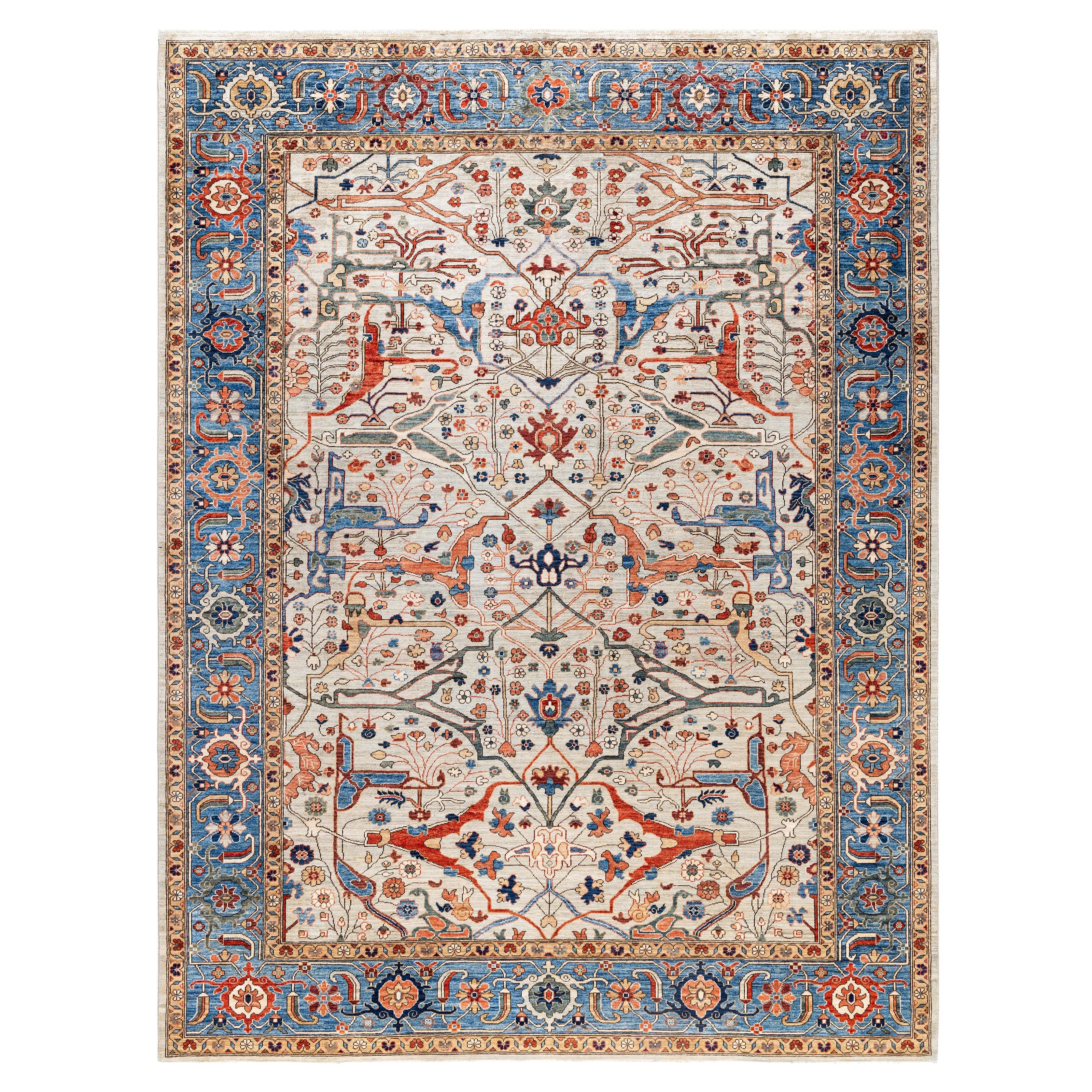 Tappeto Serapi One-of-a-Kind Wool Gray Area Rug 9' 0" x 11' 10"