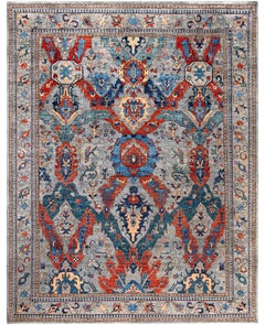 Alfombra de lana gris única Serapi 9' 0" x 11' 7"