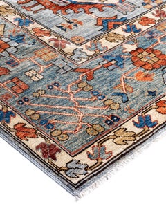 Serapi One-of-a-Kind Wool Gray Area Rug 9' 0" x 12' 0"