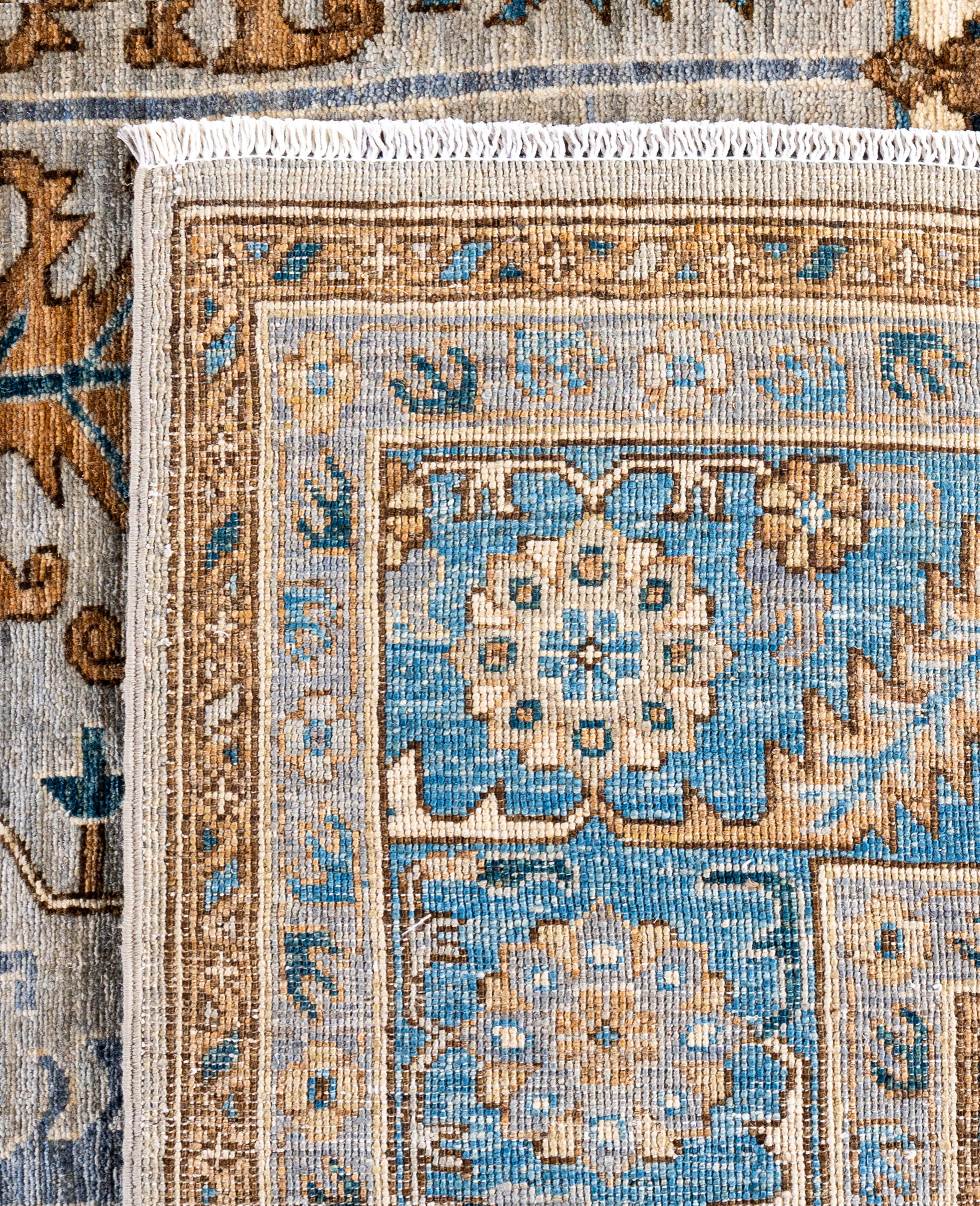 Tappeto Serapi One-of-a-Kind Wool Gray Area Rug 9' 1