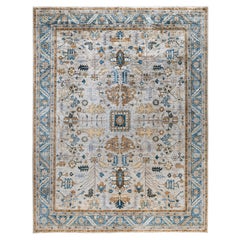Serapi One-of-a-Kind Wool Gray Area Rug 9' 1" x 11' 9"