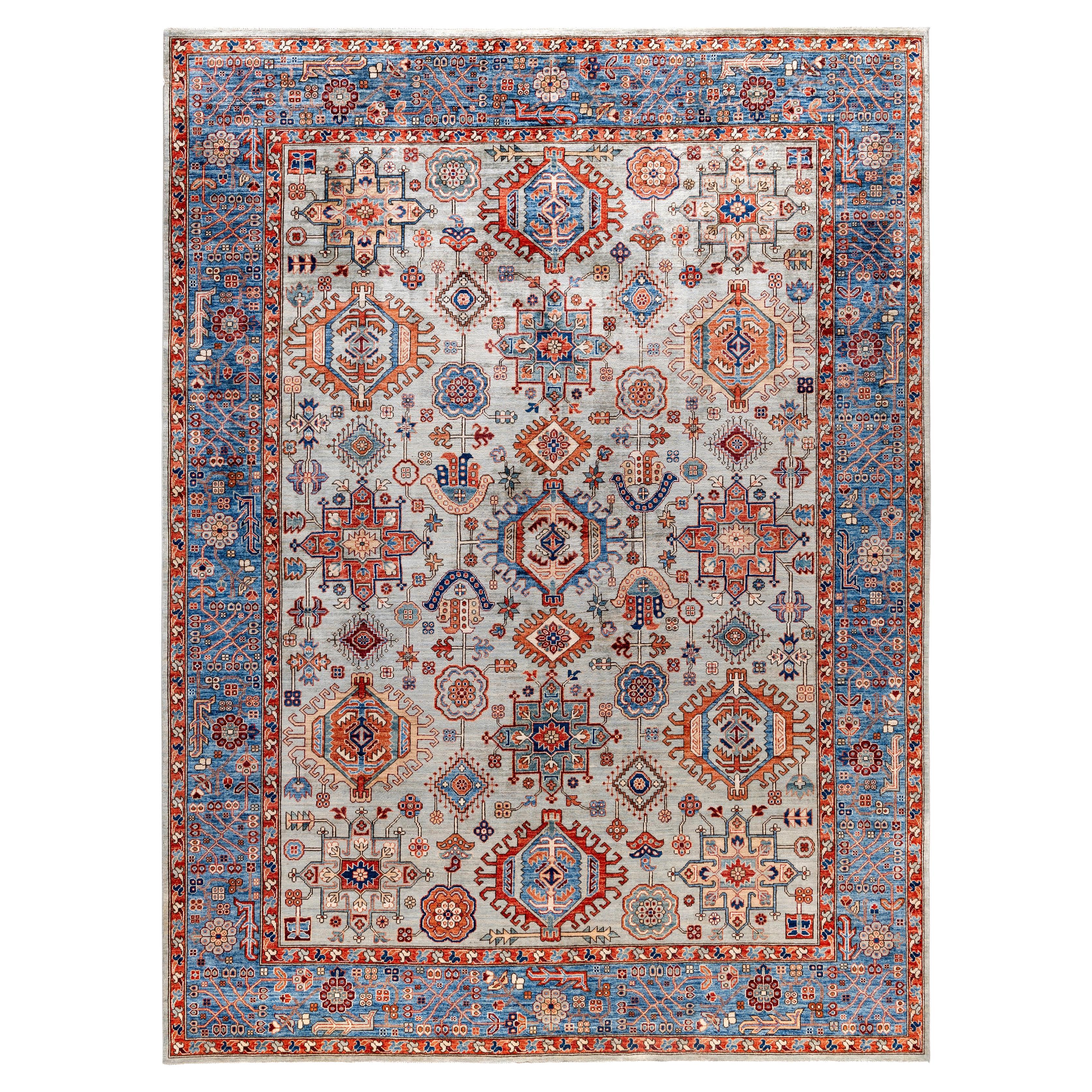 Tappeto Serapi One-of-a-Kind Wool Gray Area Rug 9' 1" x 12' 0"