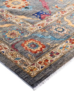 Serapi One-of-a-Kind Wool Gray Area Rug 9' 1" x 12' 2"