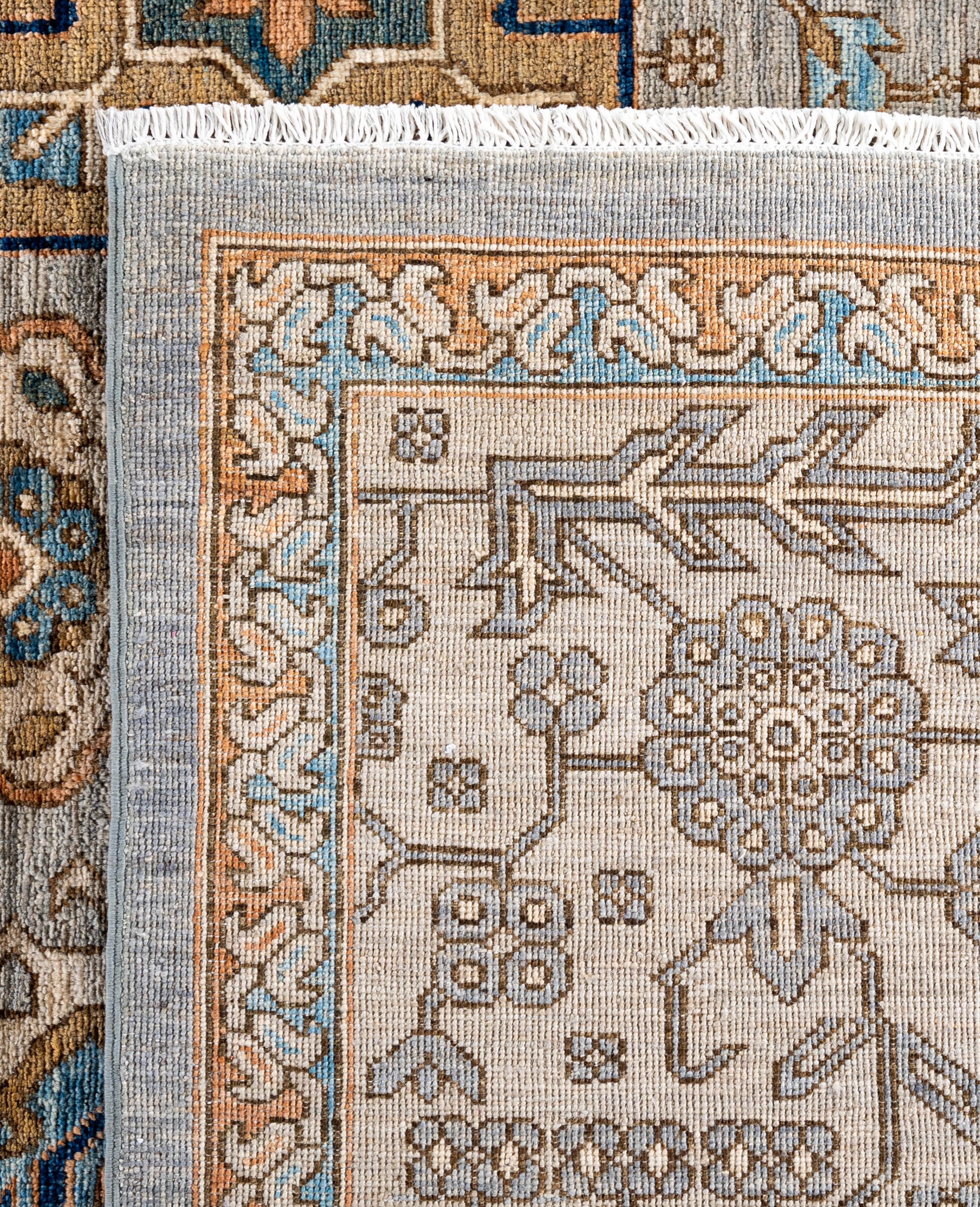 Serapi One-of-a-Kind Wool Gray Area Rug 9' 11