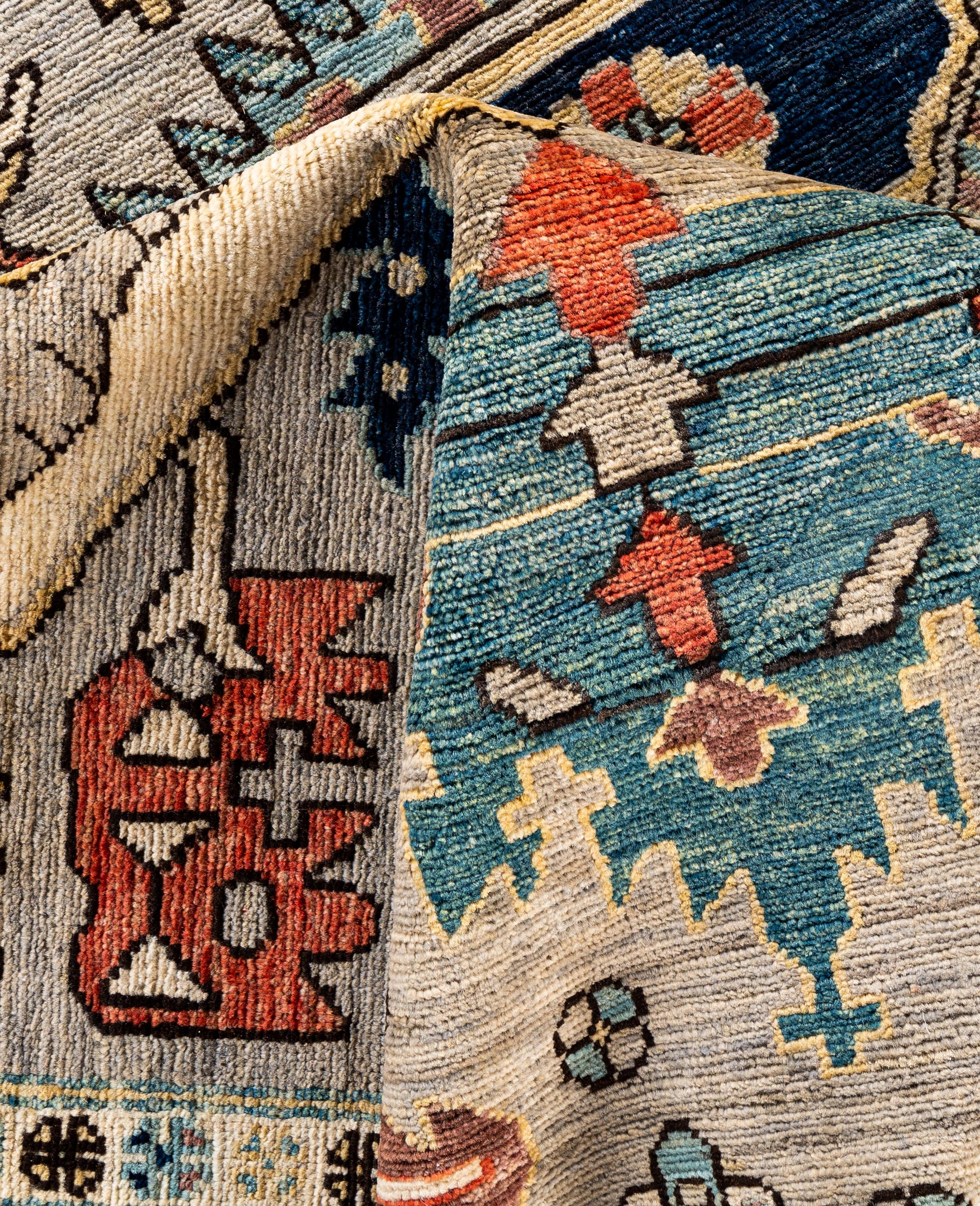 Serapi One-of-a-Kind Wool Gray Area Rug 9' 2