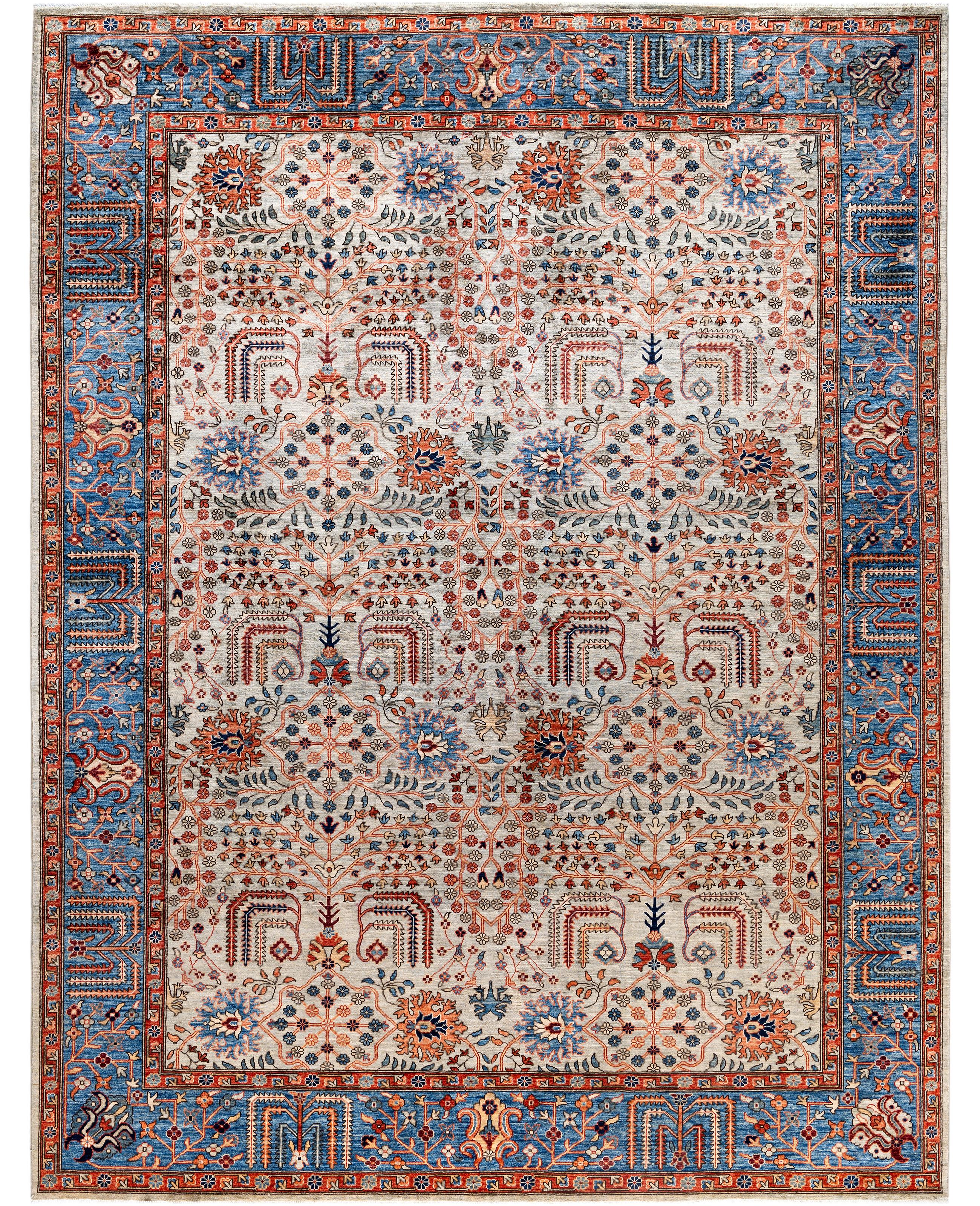 Serapi One-of-a-Kind Wool Gray Area Rug 9' 2" x 11' 11"