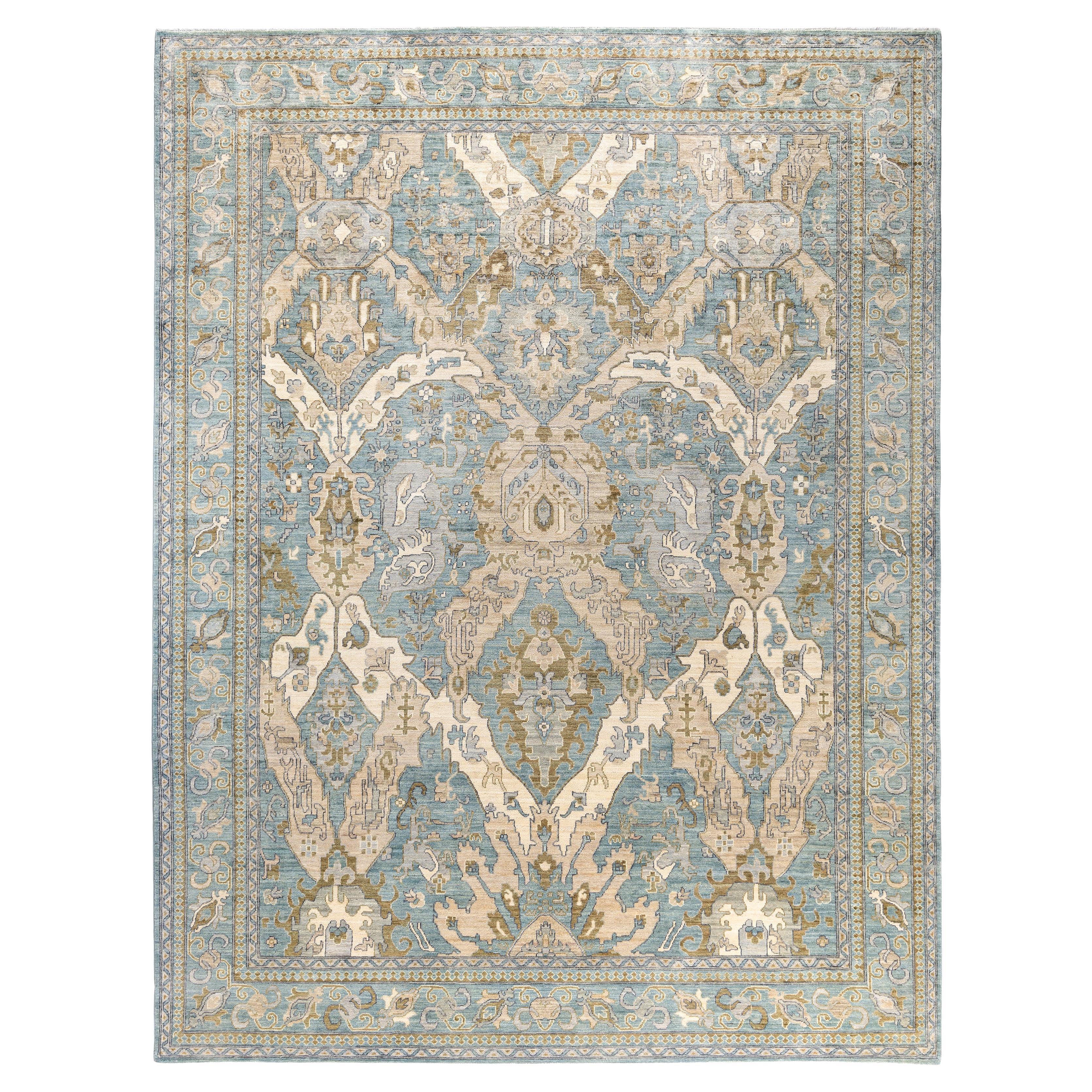 Tappeto Serapi One-of-a-Kind Wool Gray Area Rug 9' 2" x 12' 0"