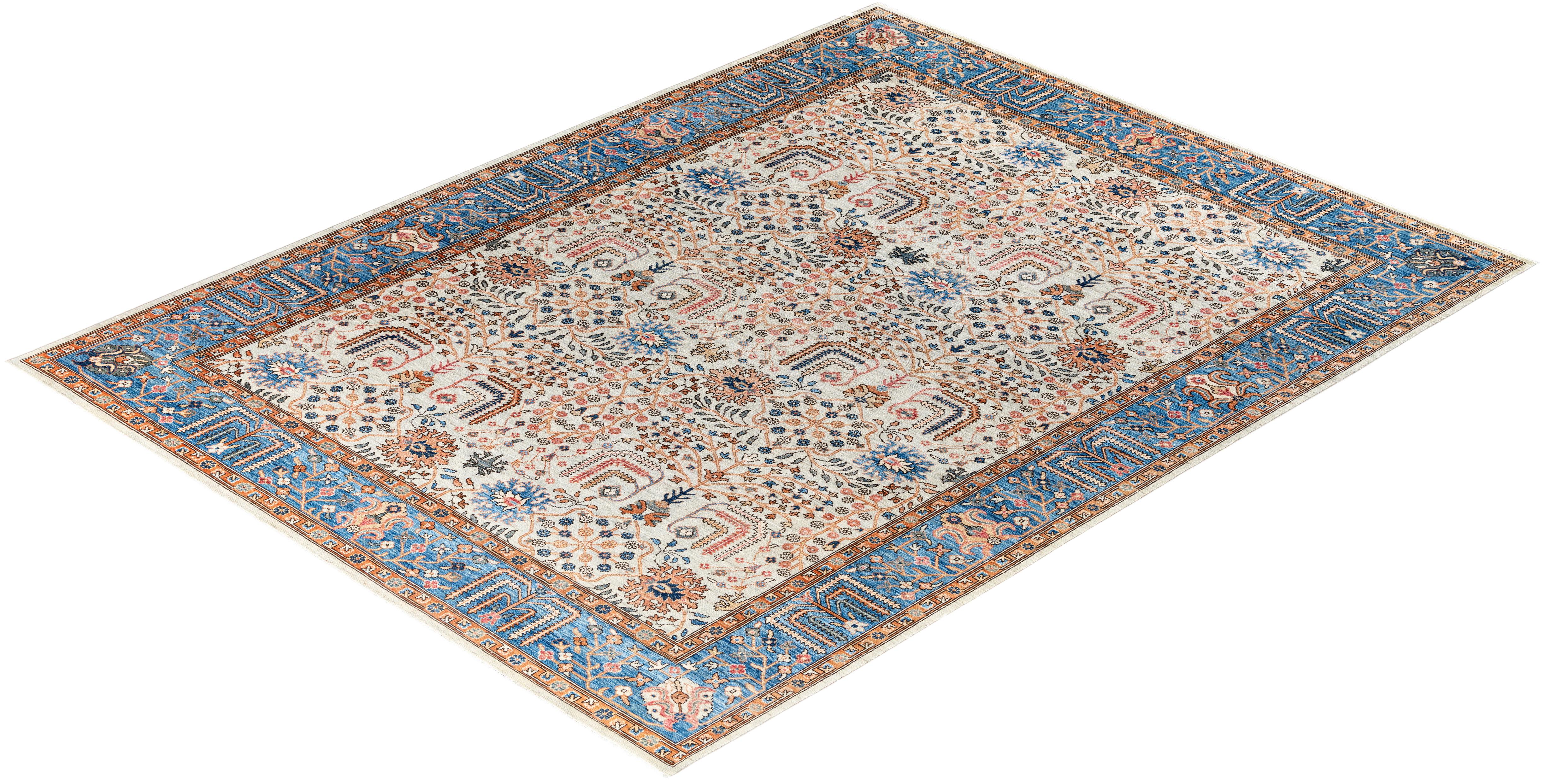 Serapi One-of-a-Kind Wolle Grau Bereich Teppich 9' 3