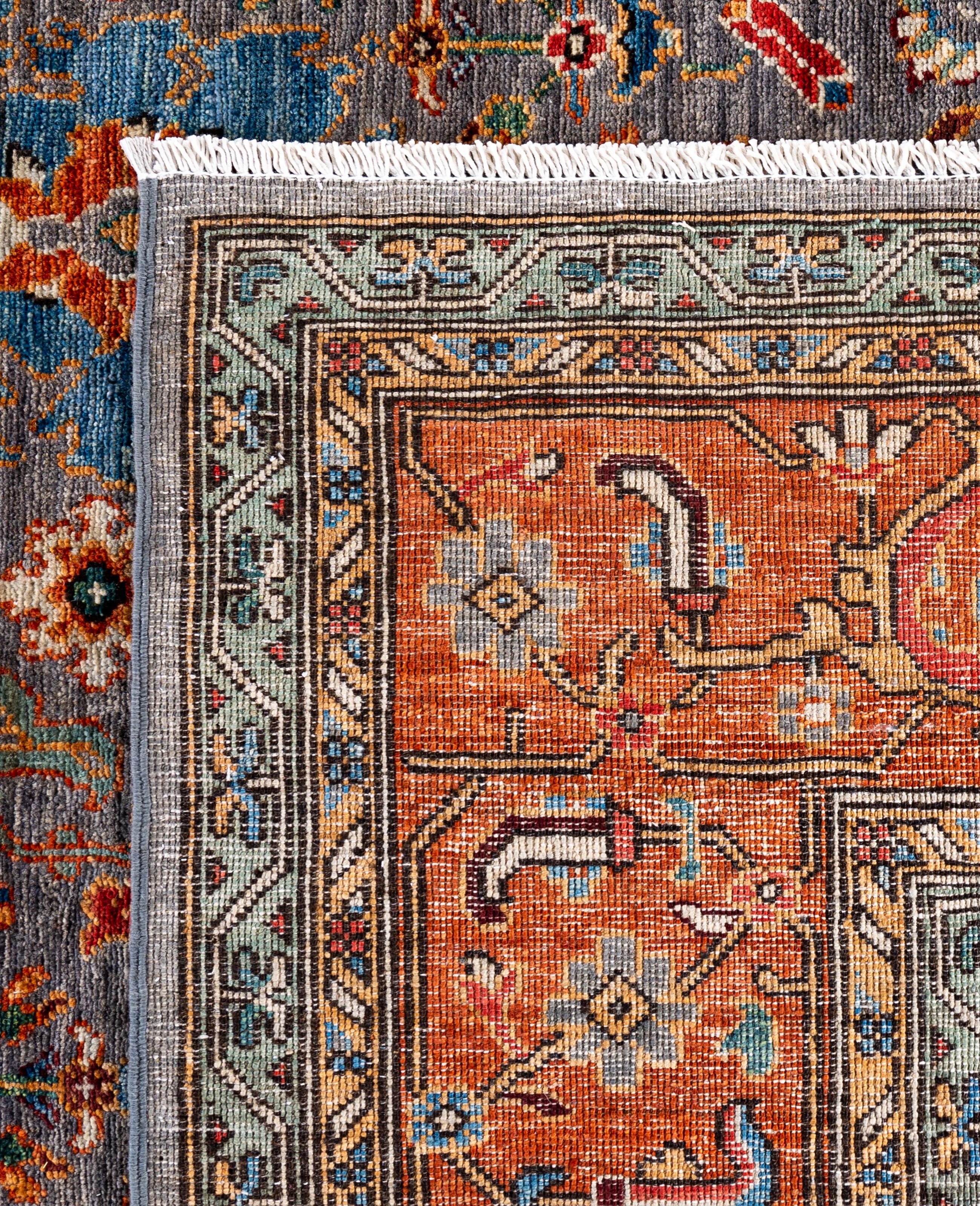 Serapi One-of-a-Kind Wool Gray Area Rug 9' 3