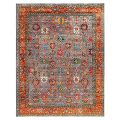 Serapi One-of-a-Kind Wool Gray Area Rug 9' 3" x 11' 9"