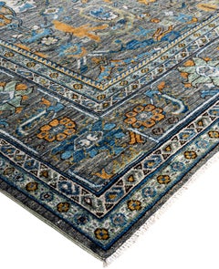 Serapi One-of-a-Kind Wolle Grün Bereich Teppich 7' 11" x 9' 9"