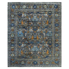 Serapi One-of-a-Kind Wool Green Area Rug 7' 11" x 9' 9"