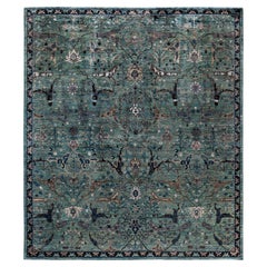 Tapis de sol en laine Serapi One-of-a-Kind Green 8' 3" x 9' 9"