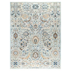 Serapi One-of-a-Kind Wool Green Area Rug 9' 0" x 11' 10"