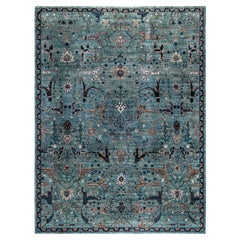 Serapi One-of-a-Kind Wool Green Area Rug 9' 0" x 12' 0"