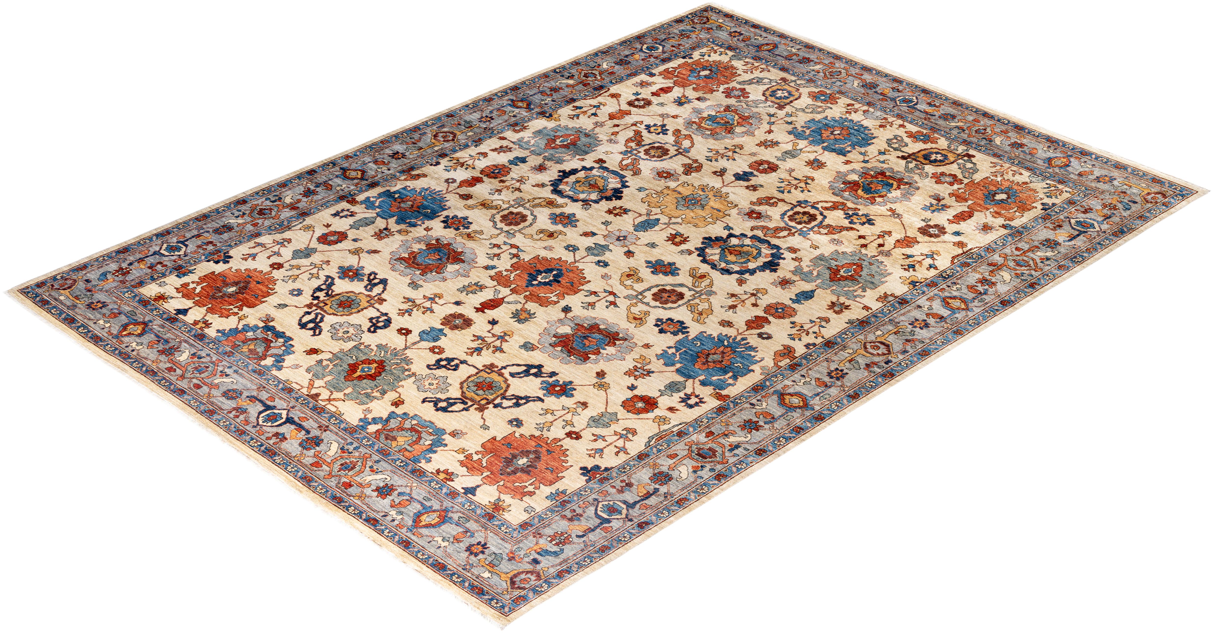 Serapi One-of-a-Kind Wool Ivory Area Rug 10' 1
