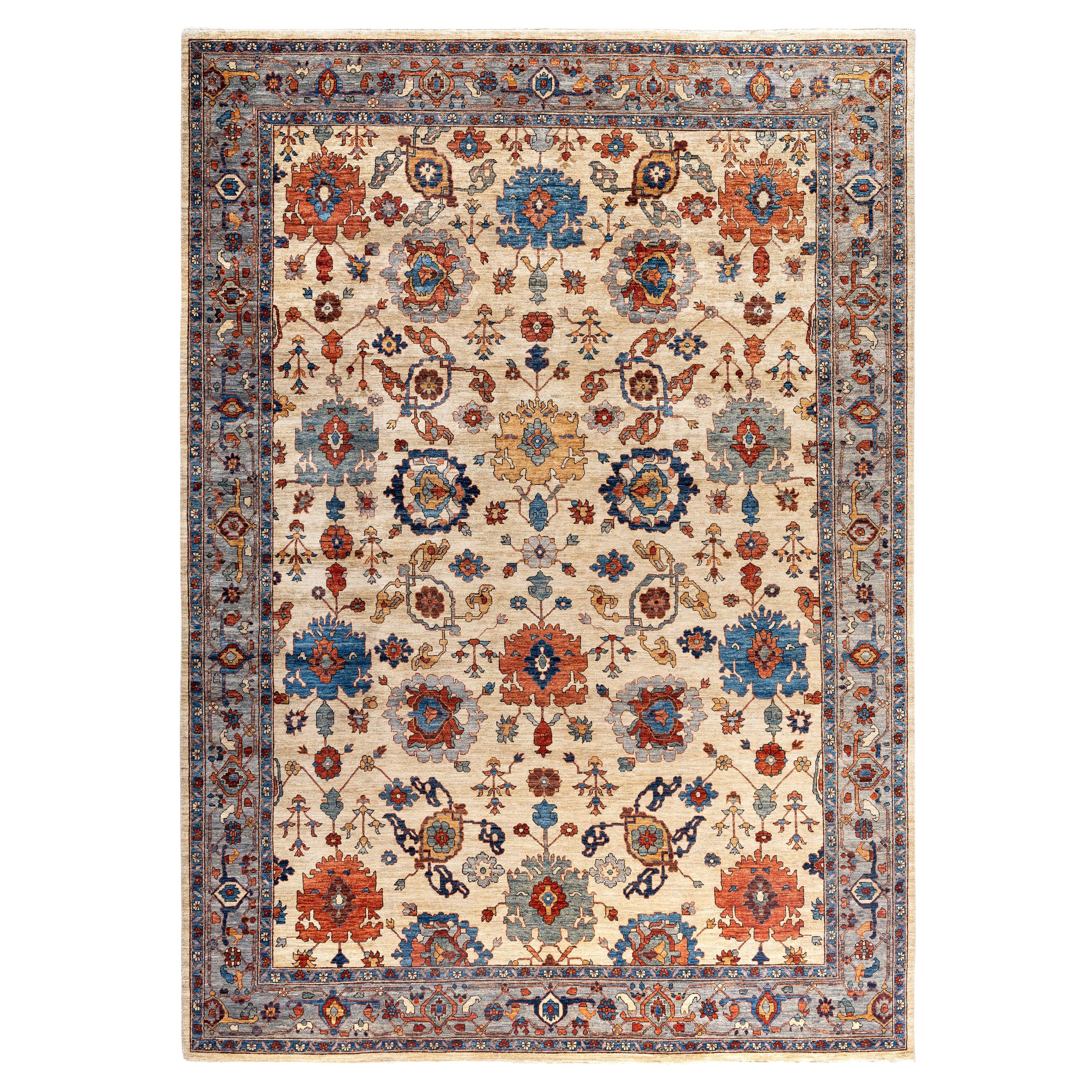 Serapi One-of-a-Kind Wool Ivory Area Rug 10' 1" x 14' 0"