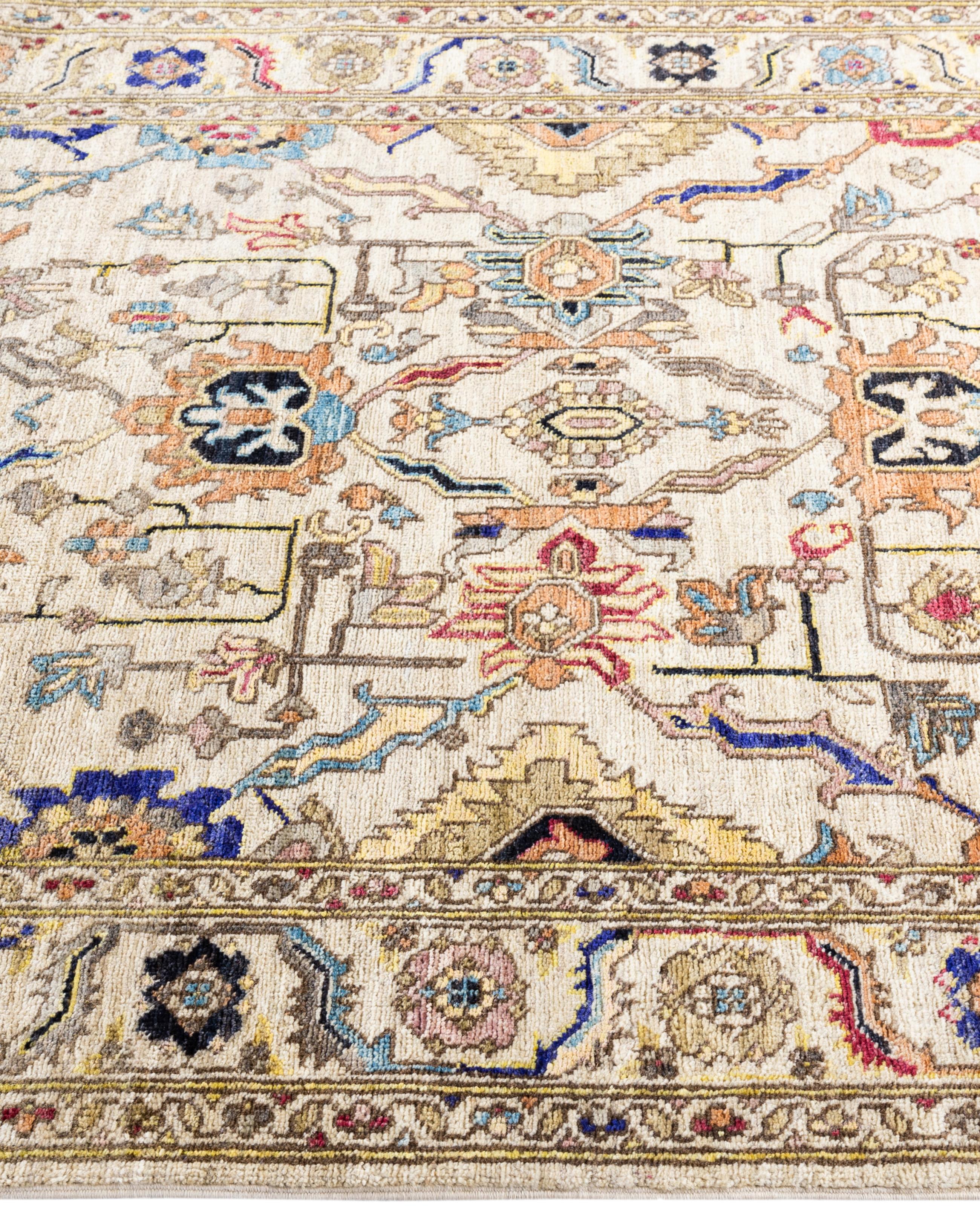 Serapi One-of-a-Kind Wolle Elfenbein Bereich Teppich 3' 11