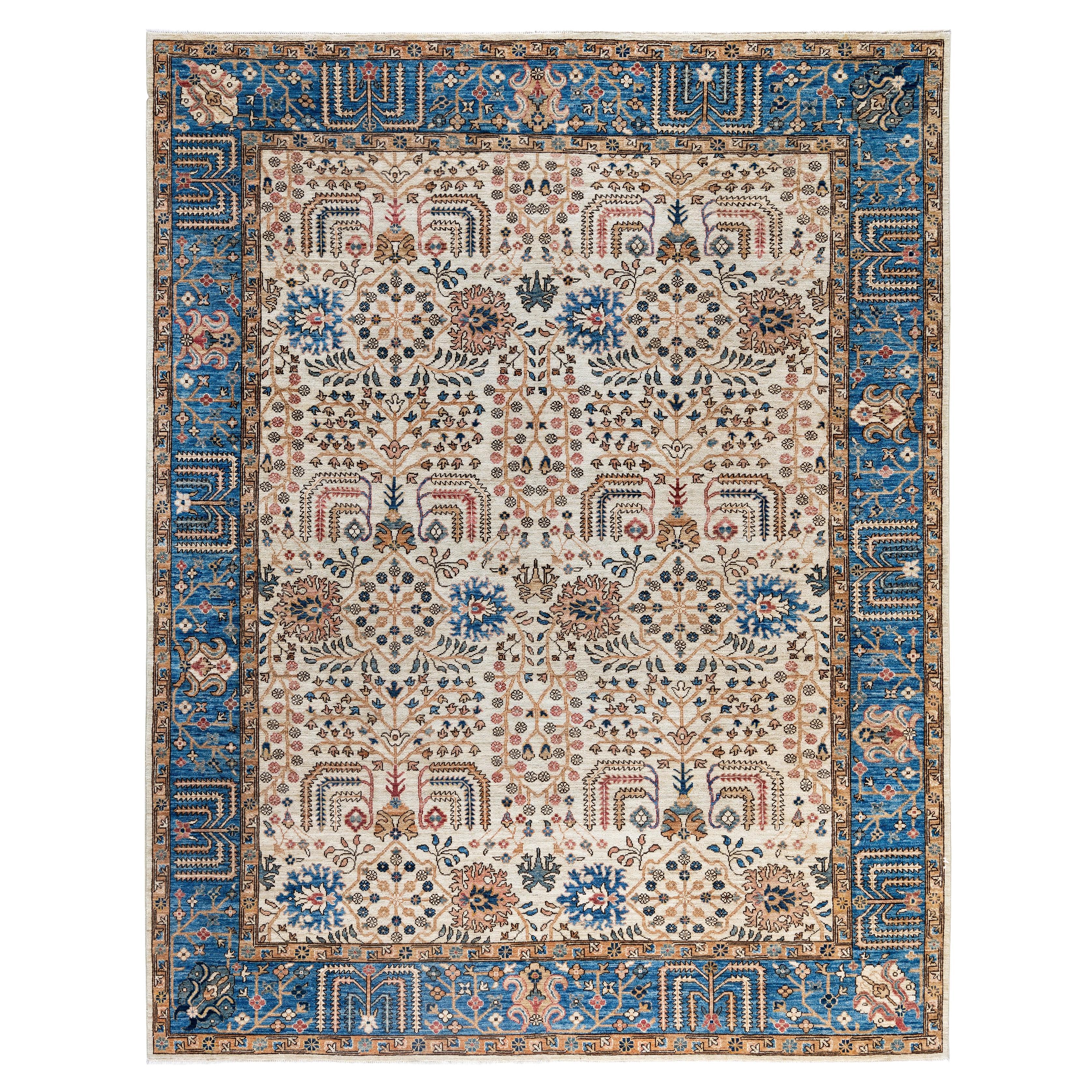 Serapi One-of-a-Kind Wool Ivory Area Rug 7' 11" x 10' 0" For Sale