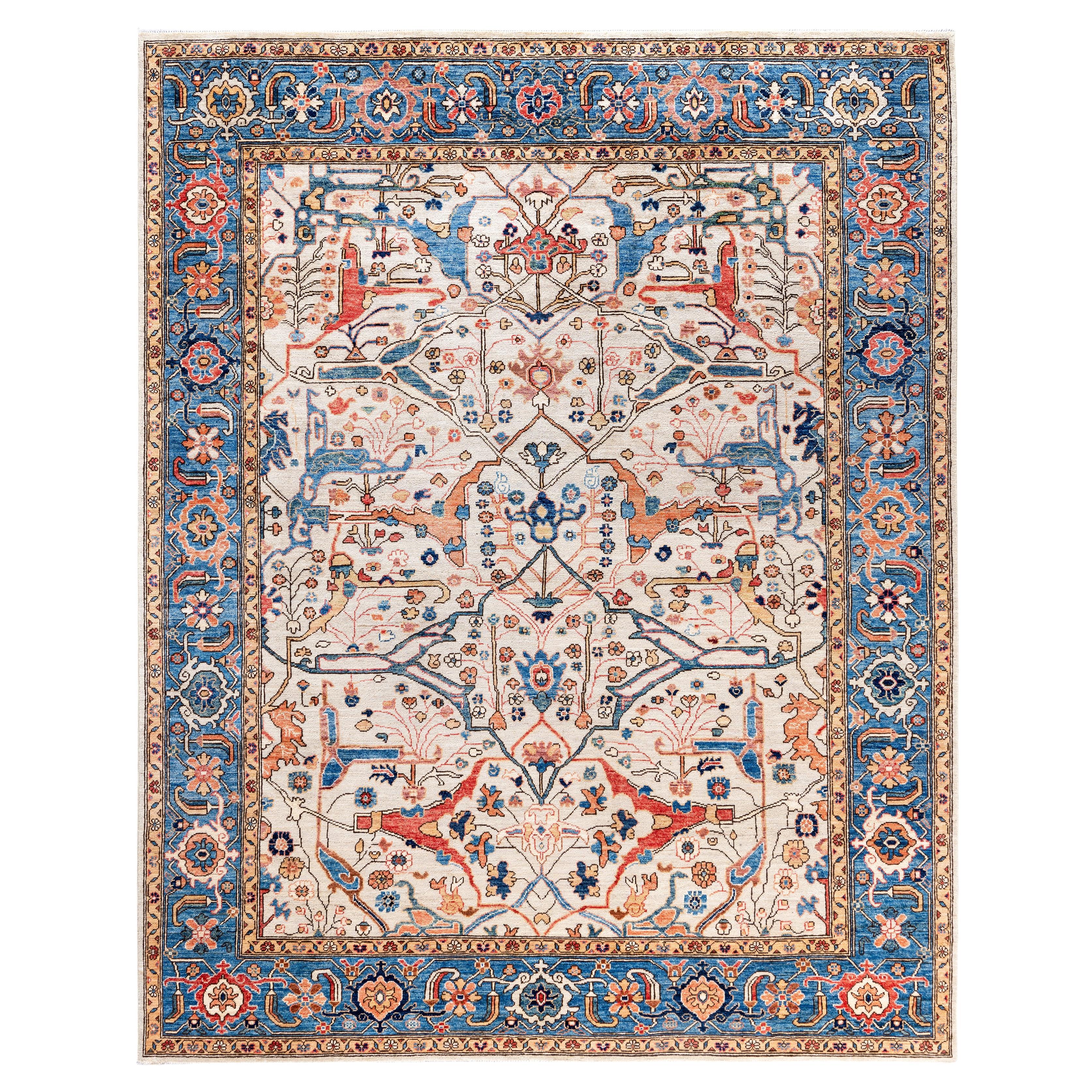 Serapi One-of-a-Kind Wool Ivory Area Rug 7' 11" x 9' 10"