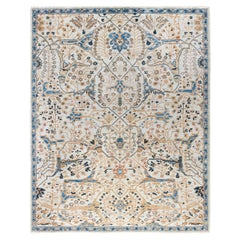 Serapi Tapis de zone unique en laine ivoire 8' 0" x 9' 10"