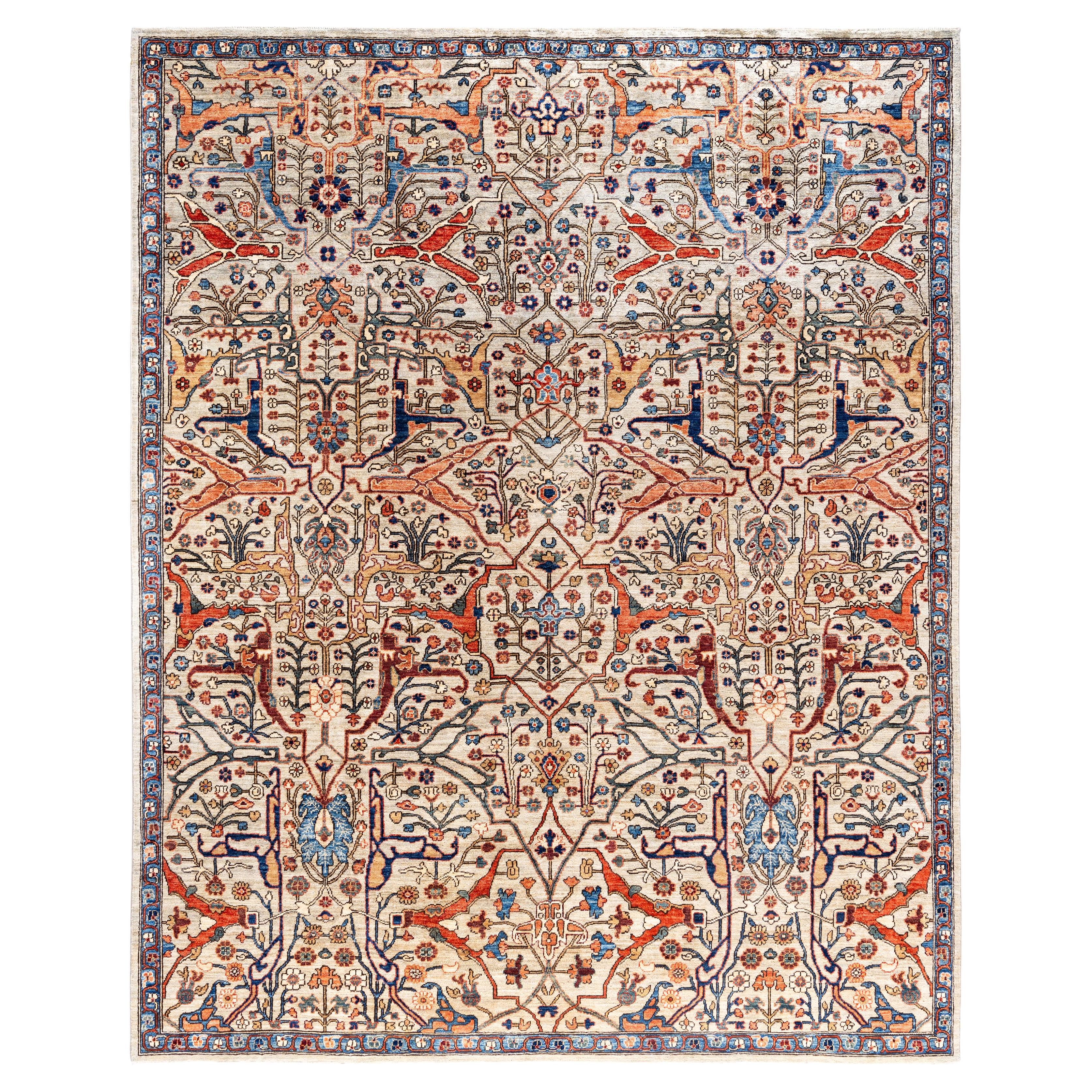 Tappeto Serapi in lana avorio unico nel suo genere 8' 0" x 9' 10"