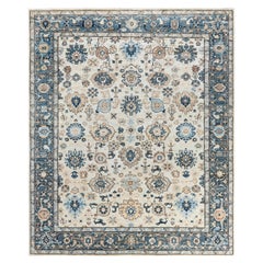 Serapi Tapis de zone unique en laine ivoire 8' 0" x 9' 9"