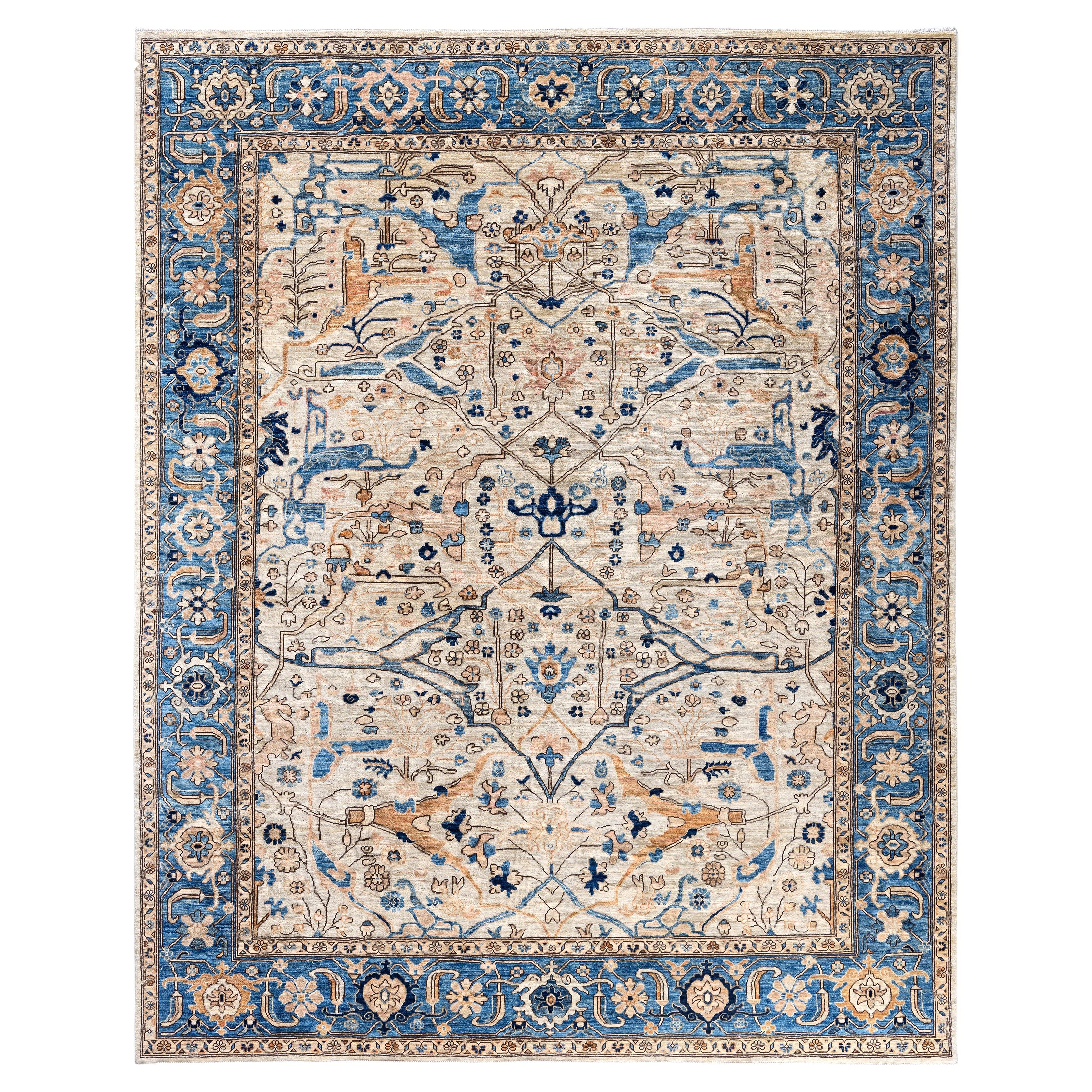 Serapi One-of-a-Kind Wool Ivory Area Rug 8' 1" x 9' 11"