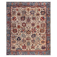 Serapi Tapis unique en laine ivoire 8' 1" x 9' 11"