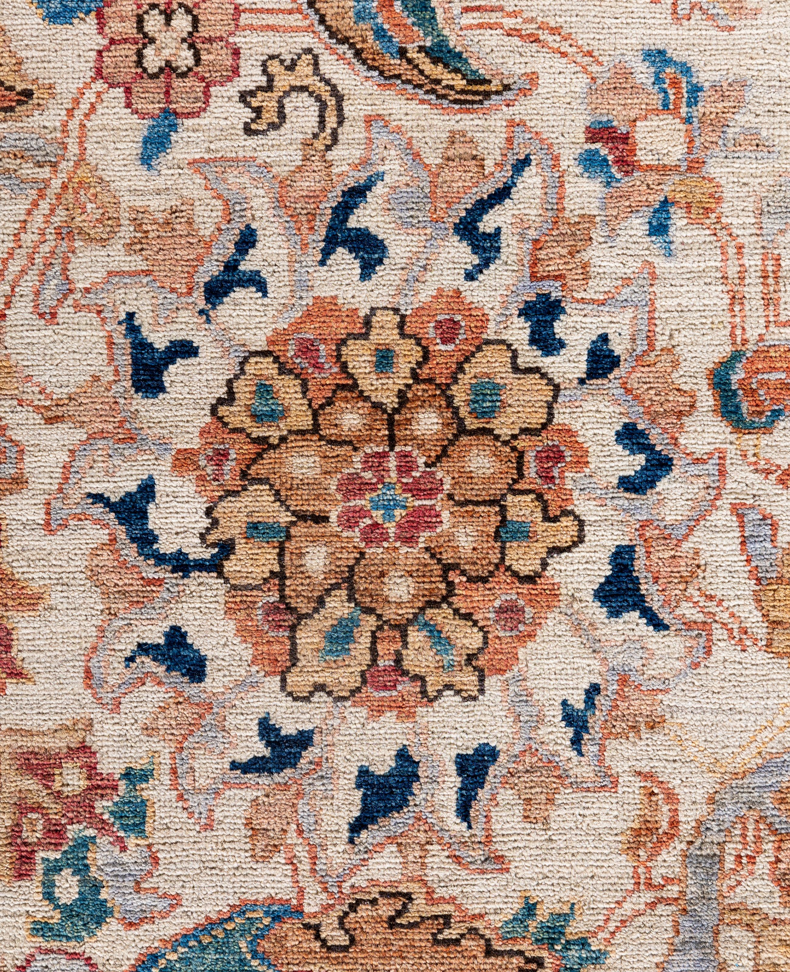 Pakistani Serapi One-of-a-Kind Wool Ivory Area Rug 8' 10