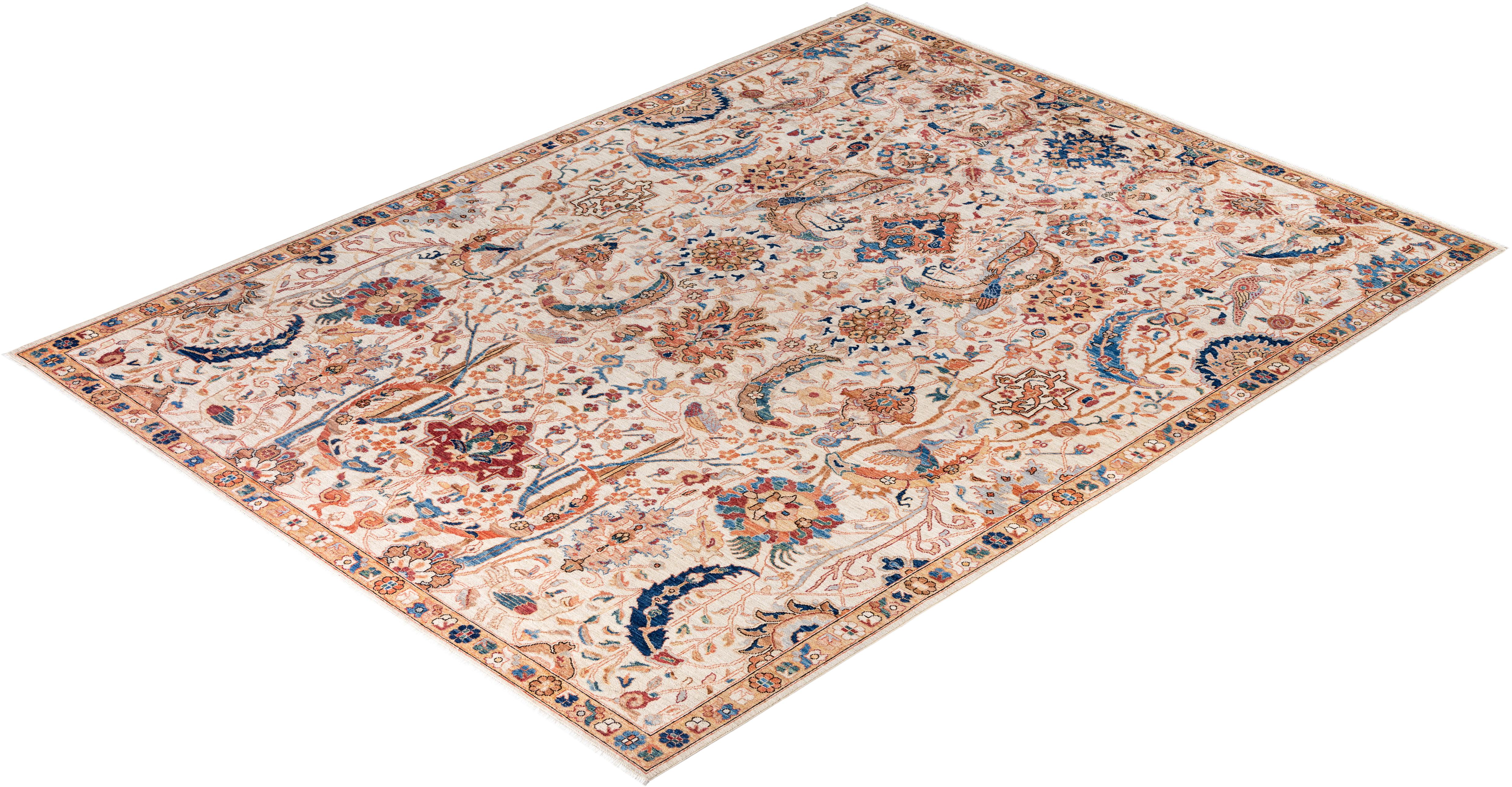 Serapi One-of-a-Kind Wool Ivory Area Rug 8' 10