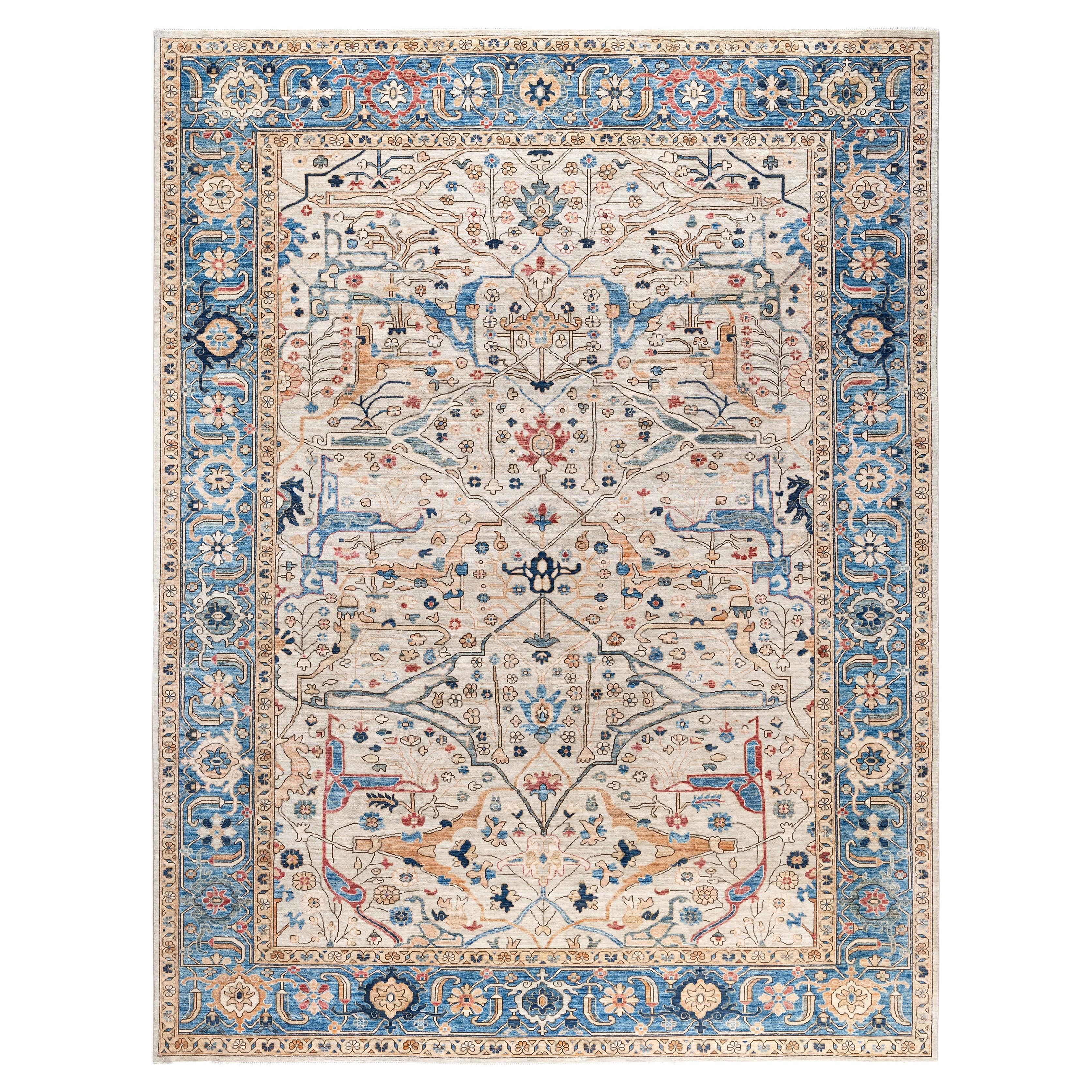 Serapi One-of-a-Kind Wool Ivory Area Rug 8' 11" x 11' 10"