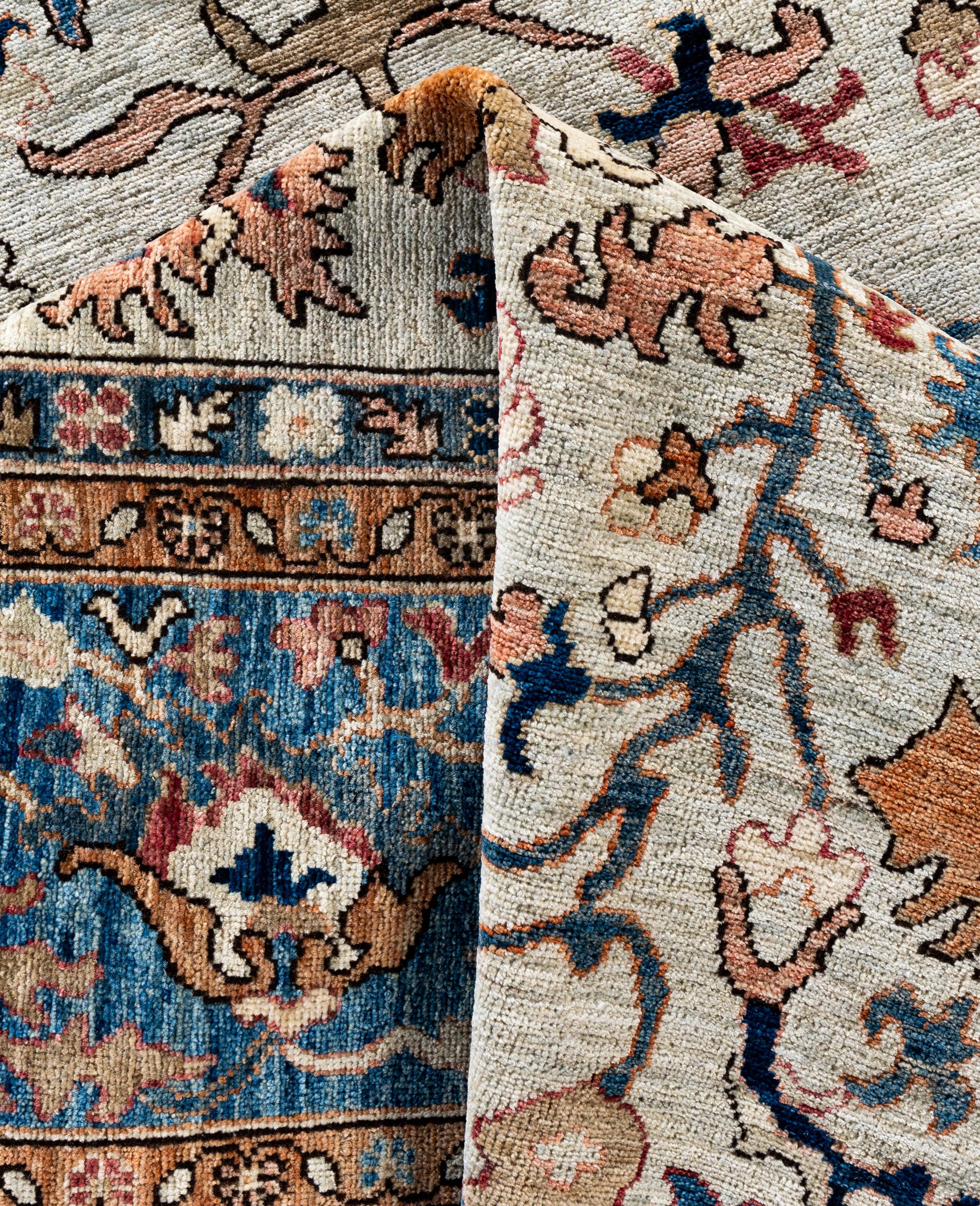 Serapi One-of-a-Kind Wool Ivory Area Rug 8' 11