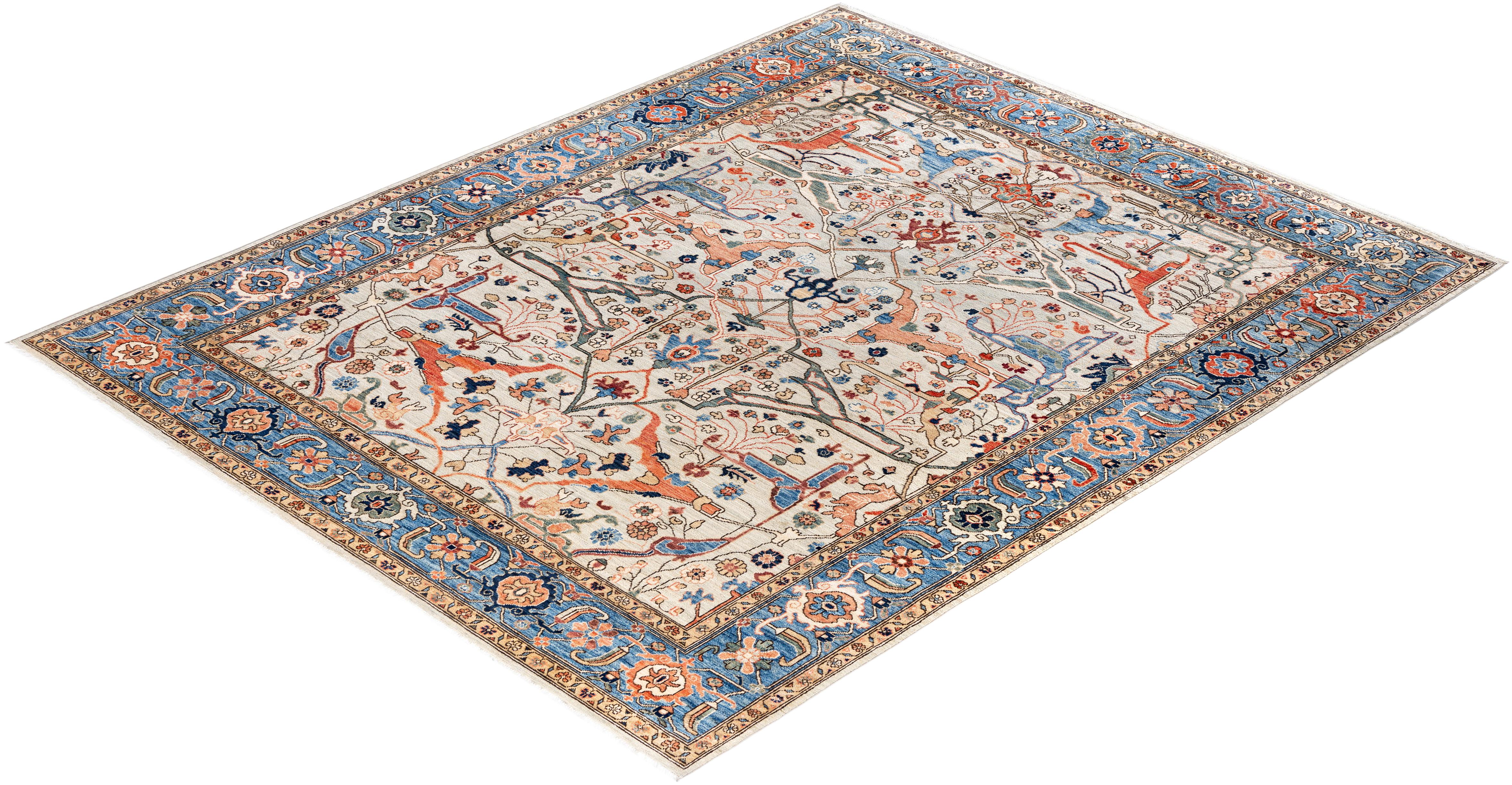 Serapi One-of-a-Kind Wolle Elfenbein Bereich Teppich 8' 2