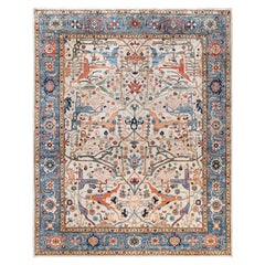 Tappeto Serapi in lana avorio unico nel suo genere 8' 2" x 10' 0"