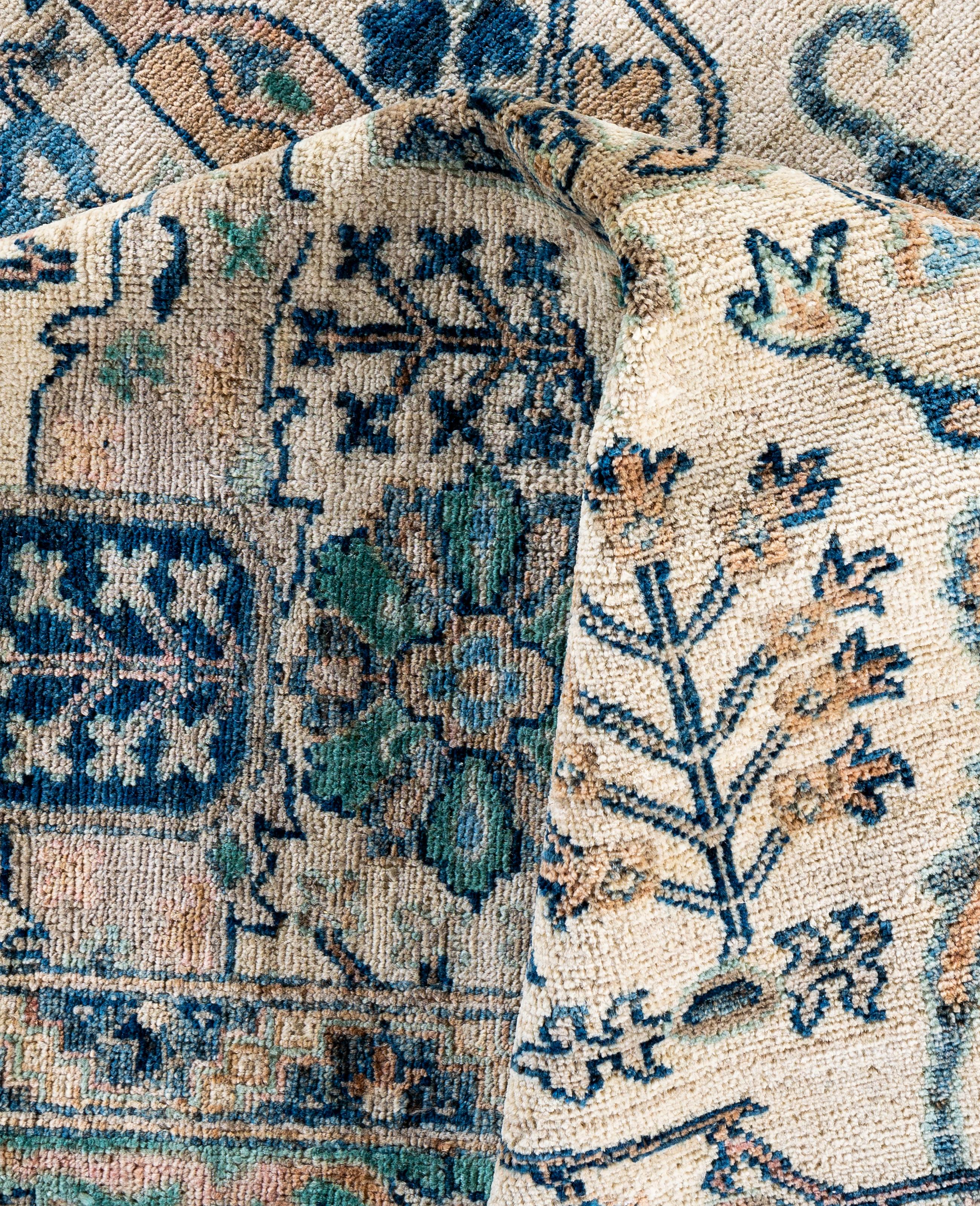 Laine Serapi Tapis unique en laine ivoire 8' 2