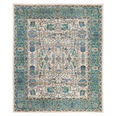 Serapi Tapis unique en laine ivoire 8' 2" x 9' 10"