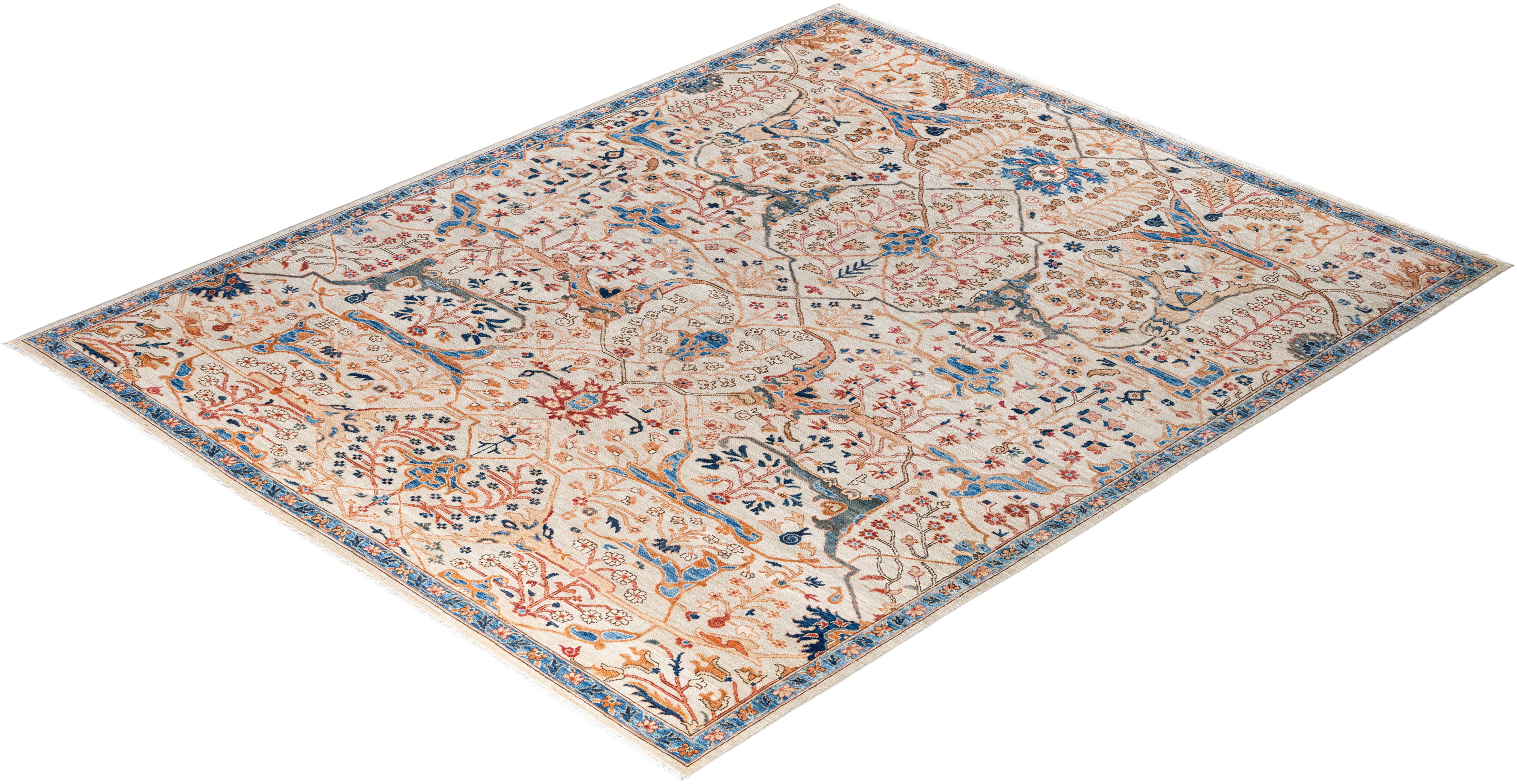 Serapi One-of-a-Kind Wolle Elfenbein Bereich Teppich 8' 2