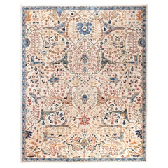 Tappeto Serapi in lana avorio unico nel suo genere 8' 2" x 9' 11"