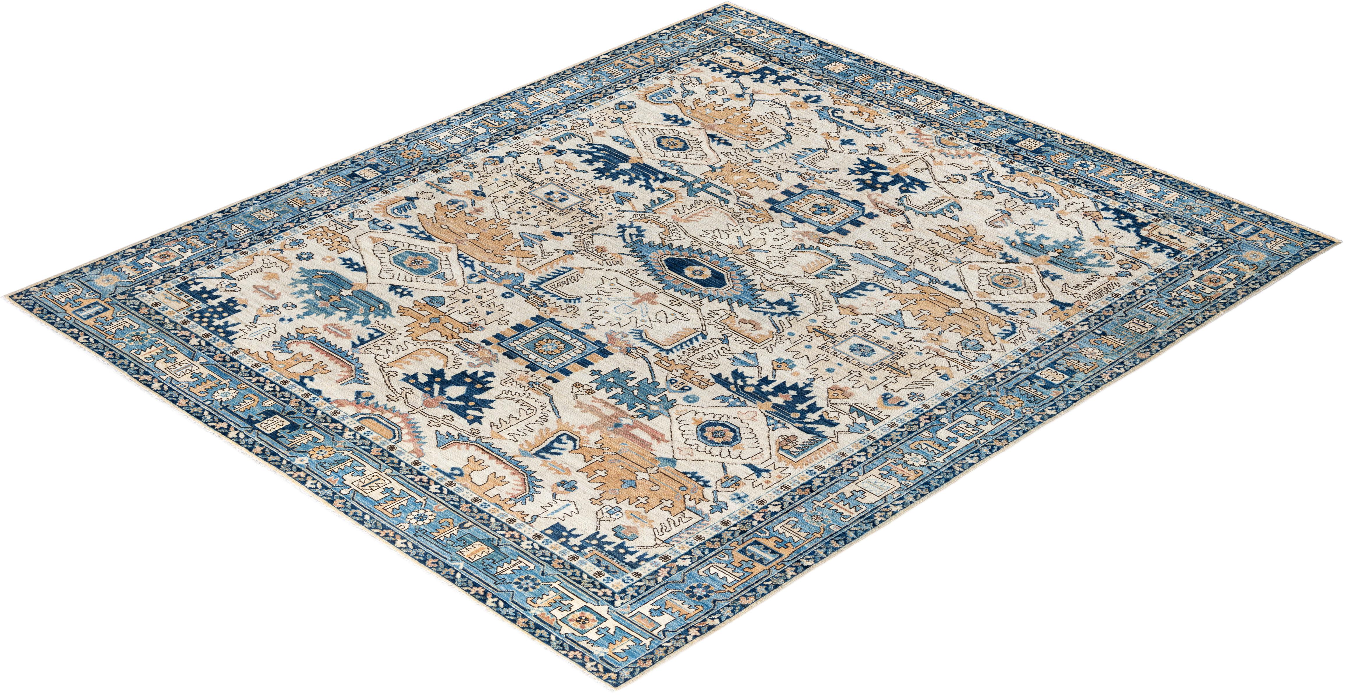 Serapi One-of-a-Kind Wolle Elfenbein Bereich Teppich 8' 2