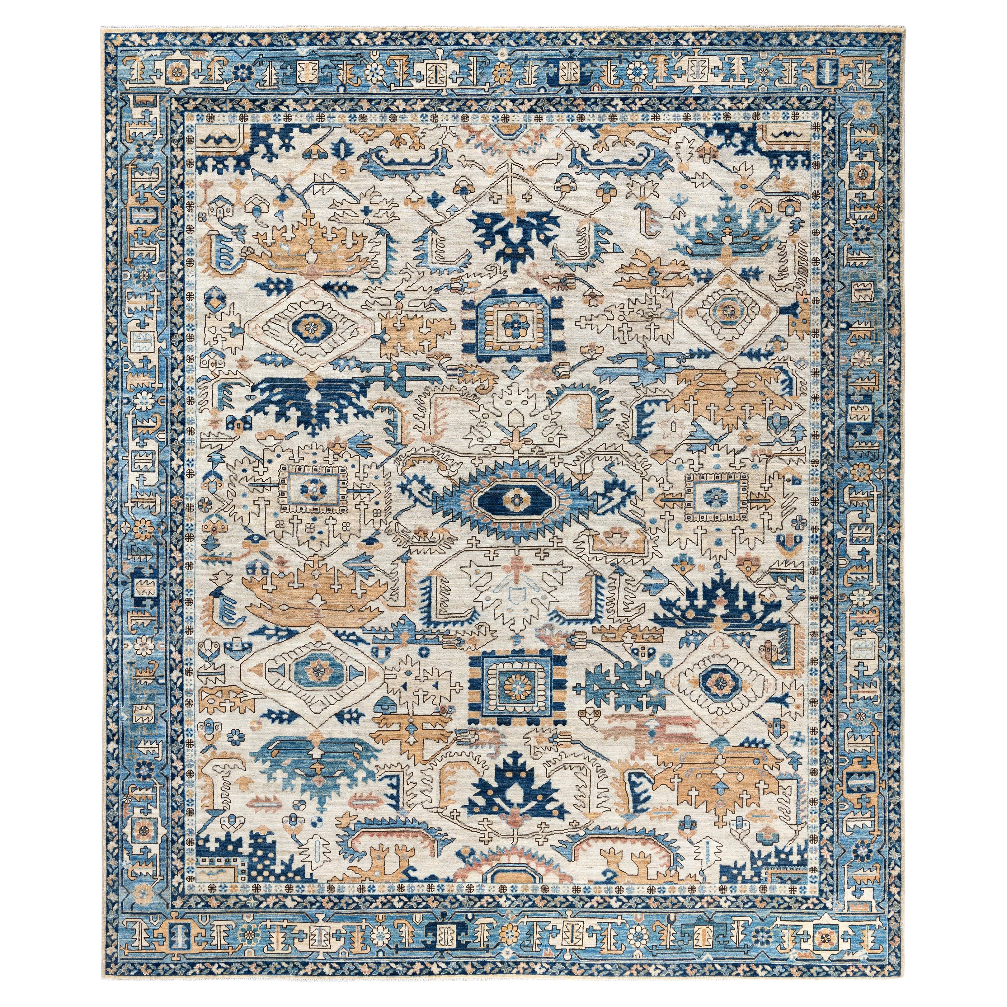 Serapi One-of-a-Kind Wolle Elfenbein Bereich Teppich 8' 2" x 9' 9" im Angebot